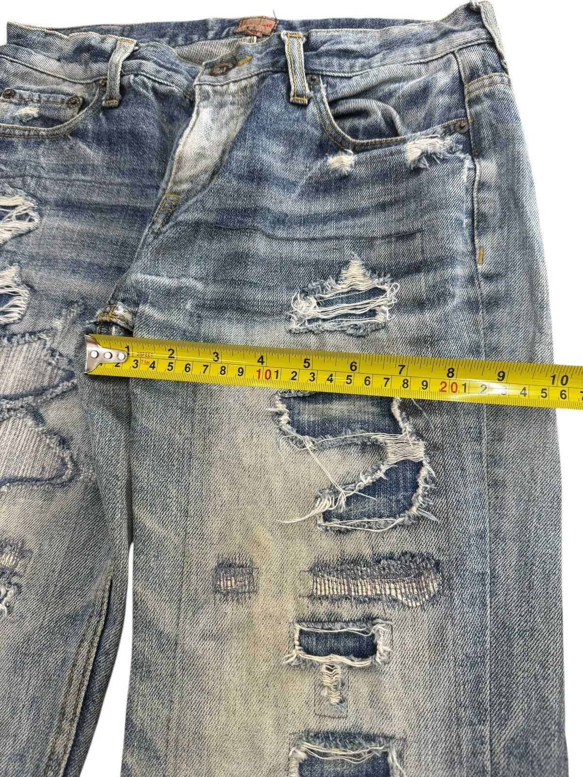 JACKROSE Vintage Jackrose Distressed Light Wash Flare Jeans Size US 29 - 13 Thumbnail
