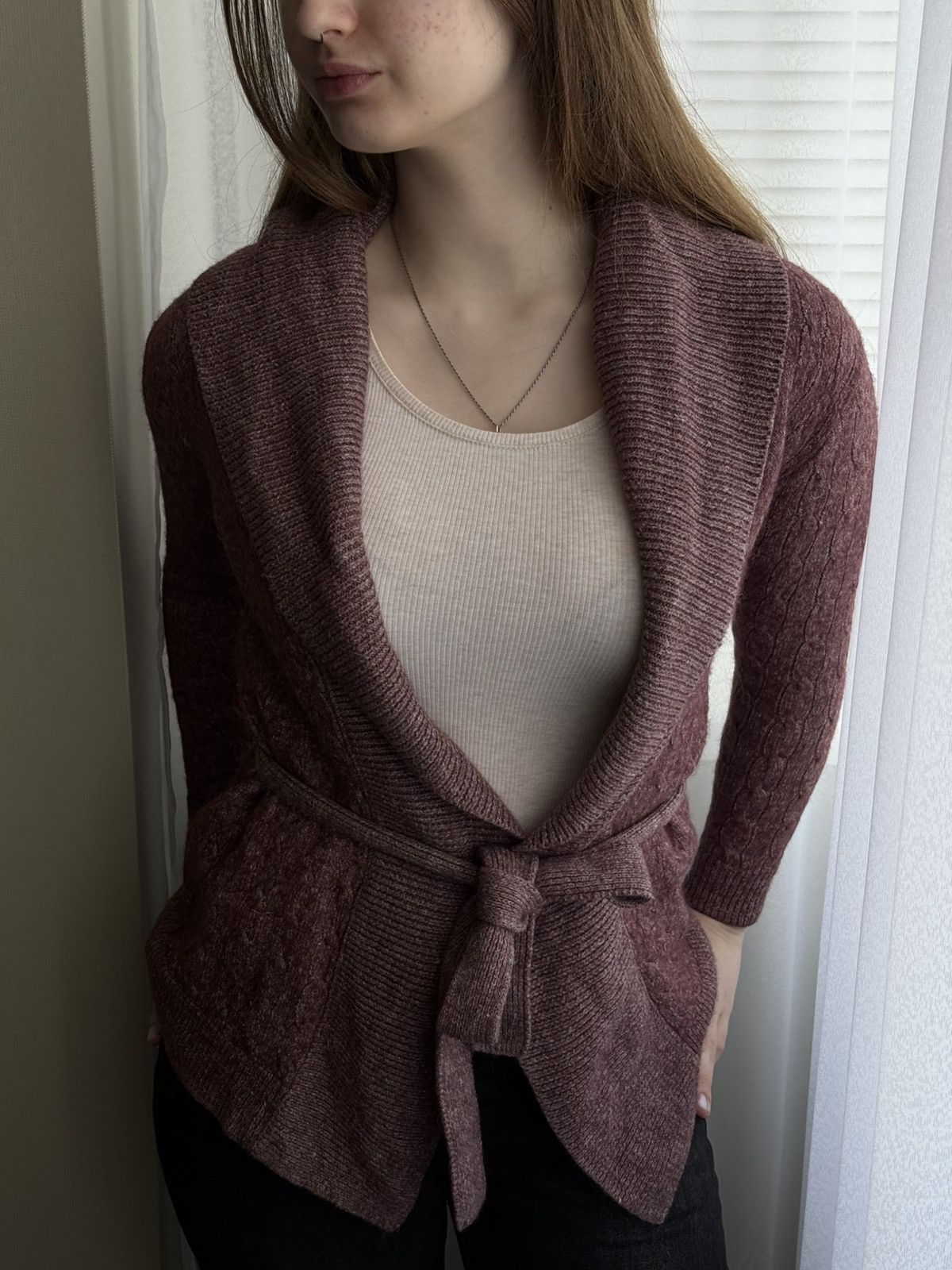 Ralph Lauren Ralph Lauren Cardigan Knitted Belted Linen Alpaca Size S / US 4 / IT 40 - 1 Thumbnail