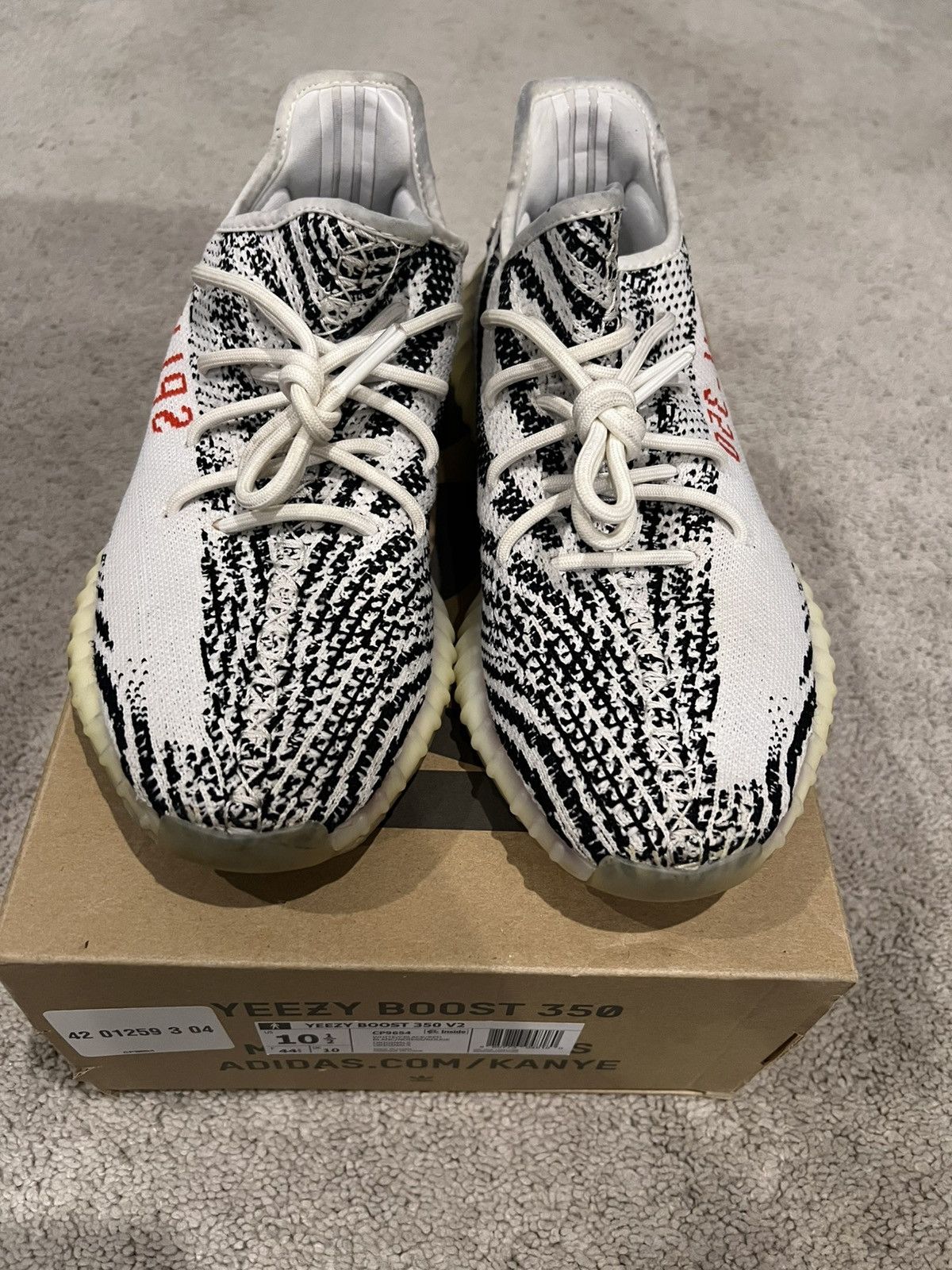 Adidas Yeezy 350 Boost Zebra Size US 10.5 / EU 43-44 - 1 Thumbnail