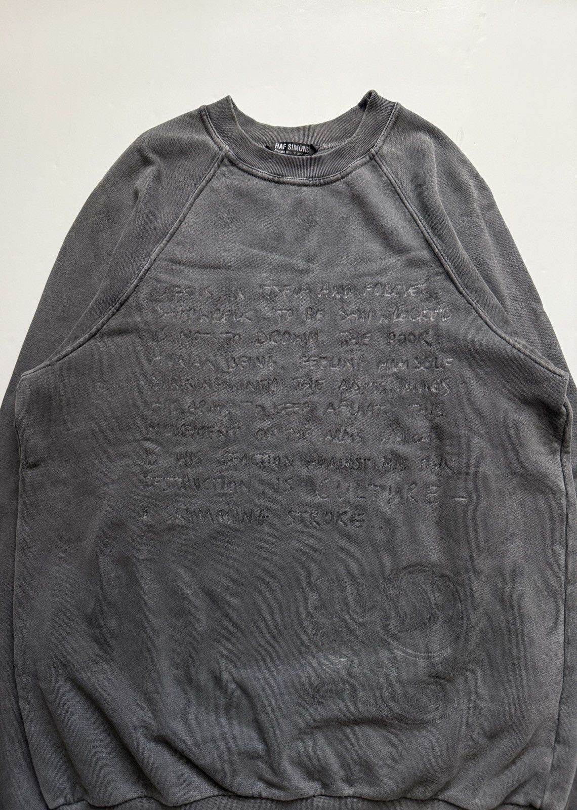 Raf Simons Raf Simons AW04 “Waves” shipwreck poem sweatshirt Size US L / EU 52-54 / 3 - 7 Thumbnail