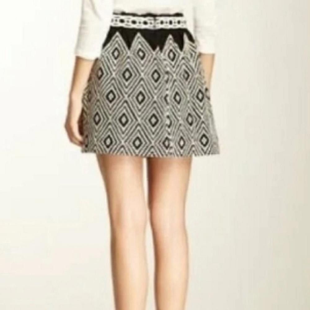 Free People Free People l Black White Geo Embroidered A Line Skirt 4 Size 27" / US 4 / IT 40 - 8 Thumbnail