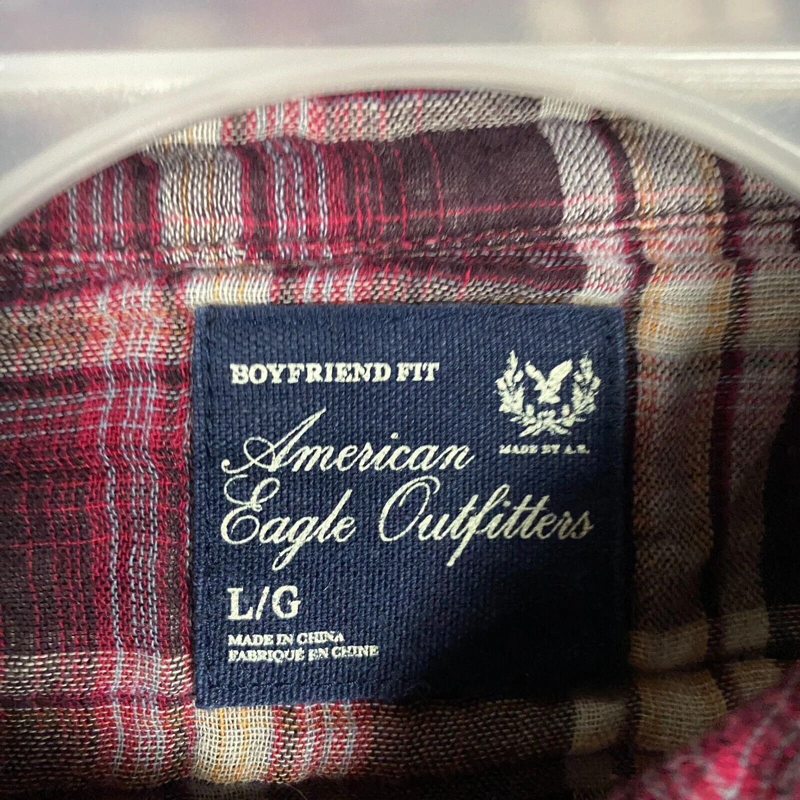 American Eagle Outfitters American Eagle Top Women's Large Boyfriend Fit Cotton L Size L / US 10 / IT 46 - 2 Thumbnail