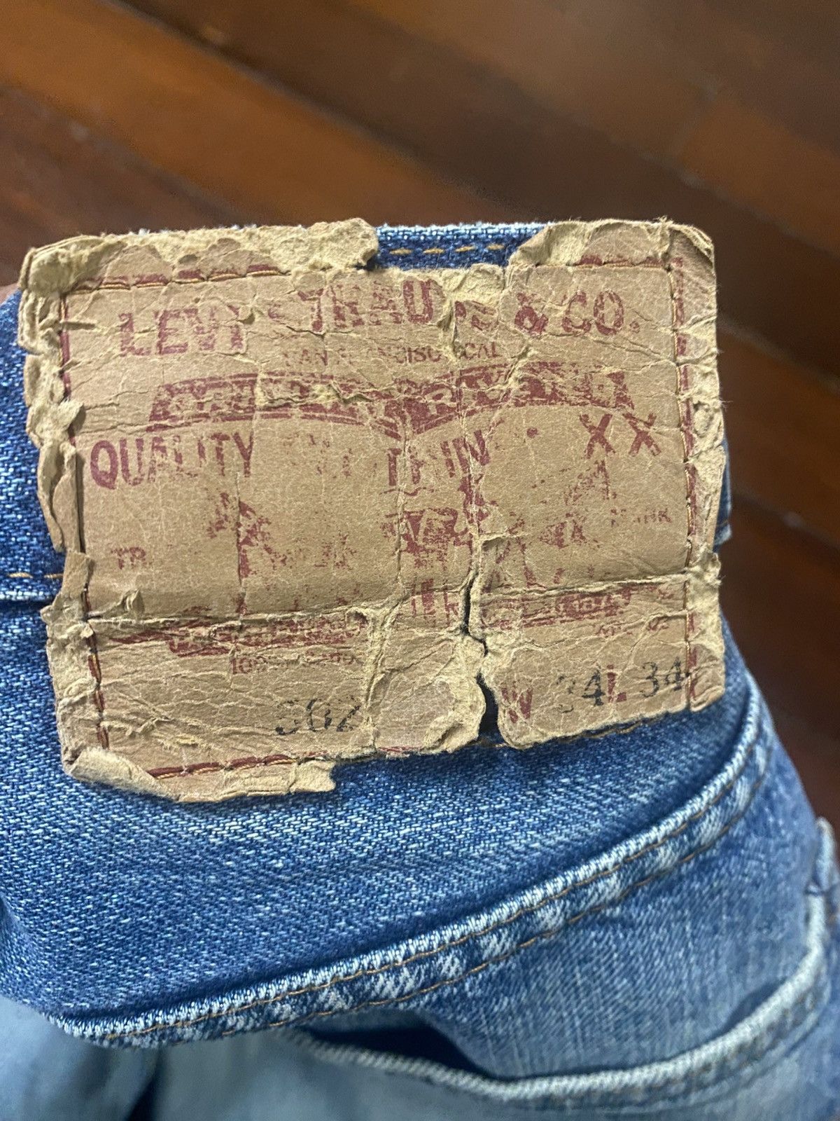 Levi's Vintage Clothing Vintage LEVIS Big E 502XX Selvege J22 button Made in JAPAN Size US 34 / EU 50 - 15 Thumbnail