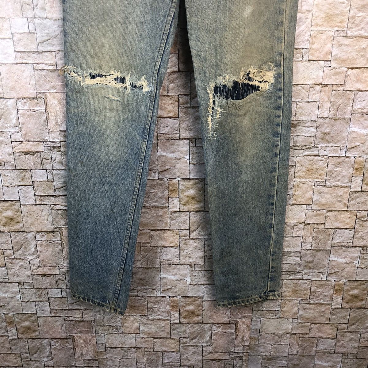 Levi's 512 Levis faded Blue ripped Distressed Denim Pants #A71 Size US 31 - 7 Thumbnail