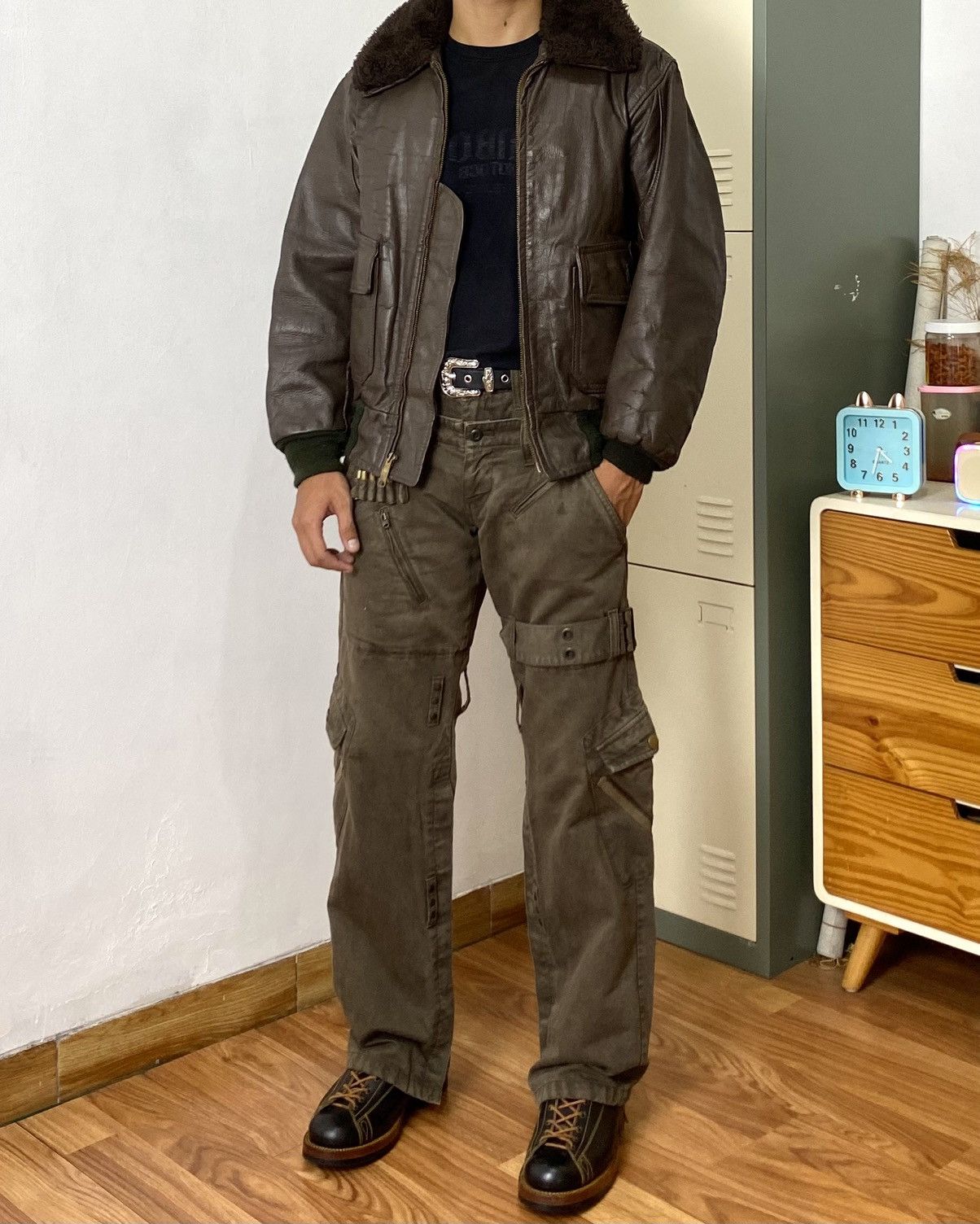 Schott Vtg 60s Schott NYC G-1 Flight Jacket Cowhide Leather 🇺🇸 Size US L / EU 52-54 / 3 - 2 Thumbnail