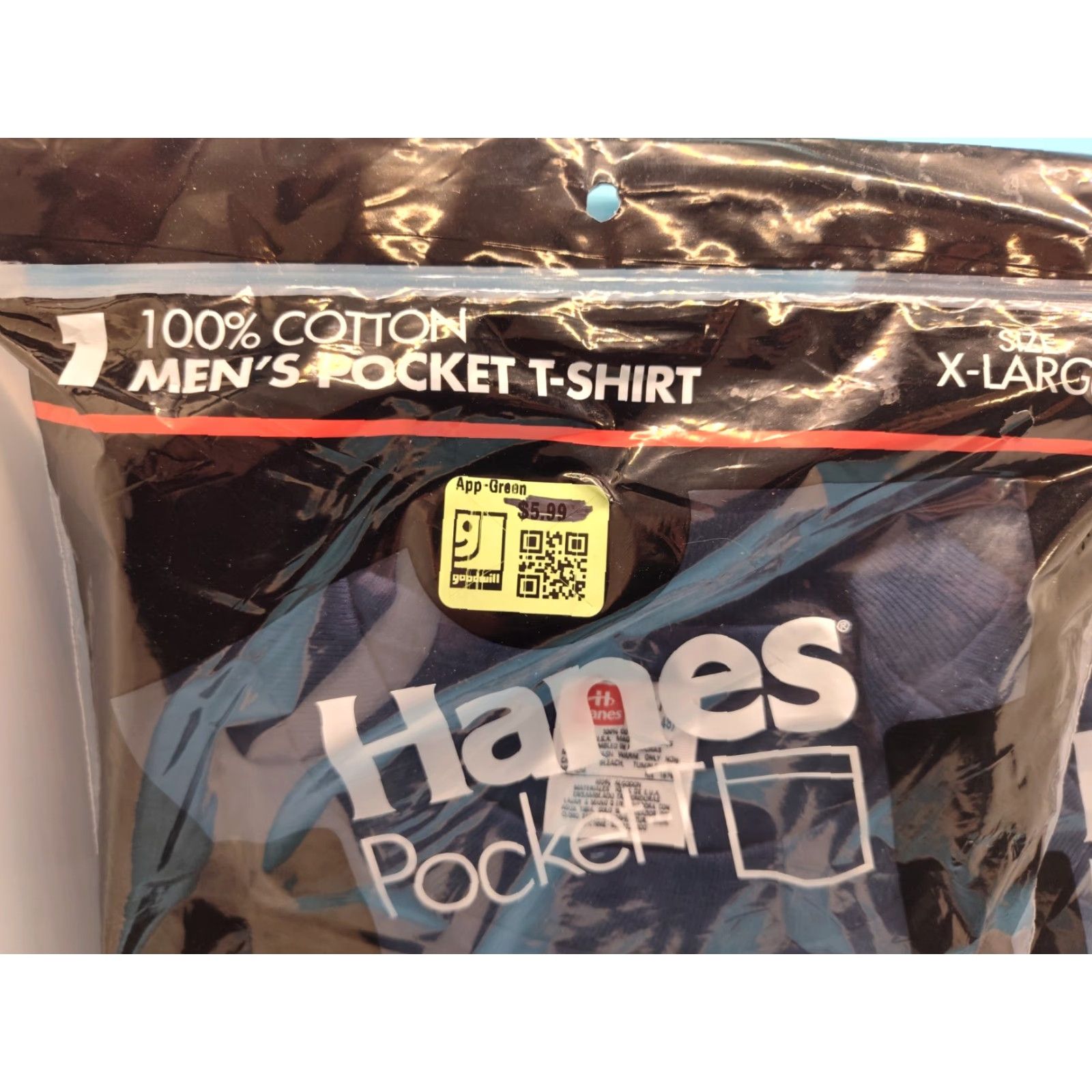 Hanes VINTAGE Hanes T-Shirt Men XL Navy Blue Pocket Short Sleeve 90s Cotton Factory Sealed Lot of 2 Size US XL / EU 56 / 4 - 2 Thumbnail