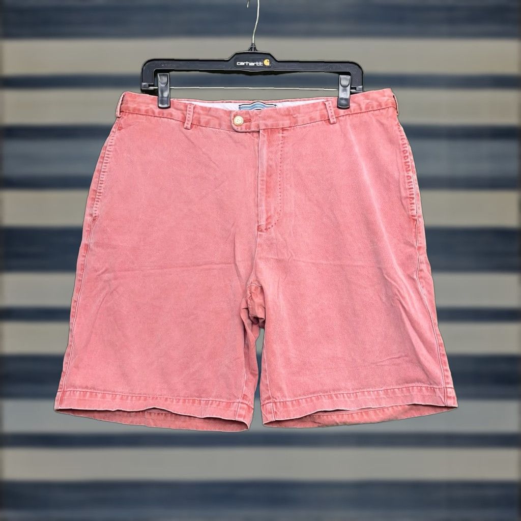 Peter Millar VINTAGE Peter Millar Men's Chino Shorts Casual Lightweight 8” Inseam Pink 35 Waist Size US 35 - 1 Thumbnail