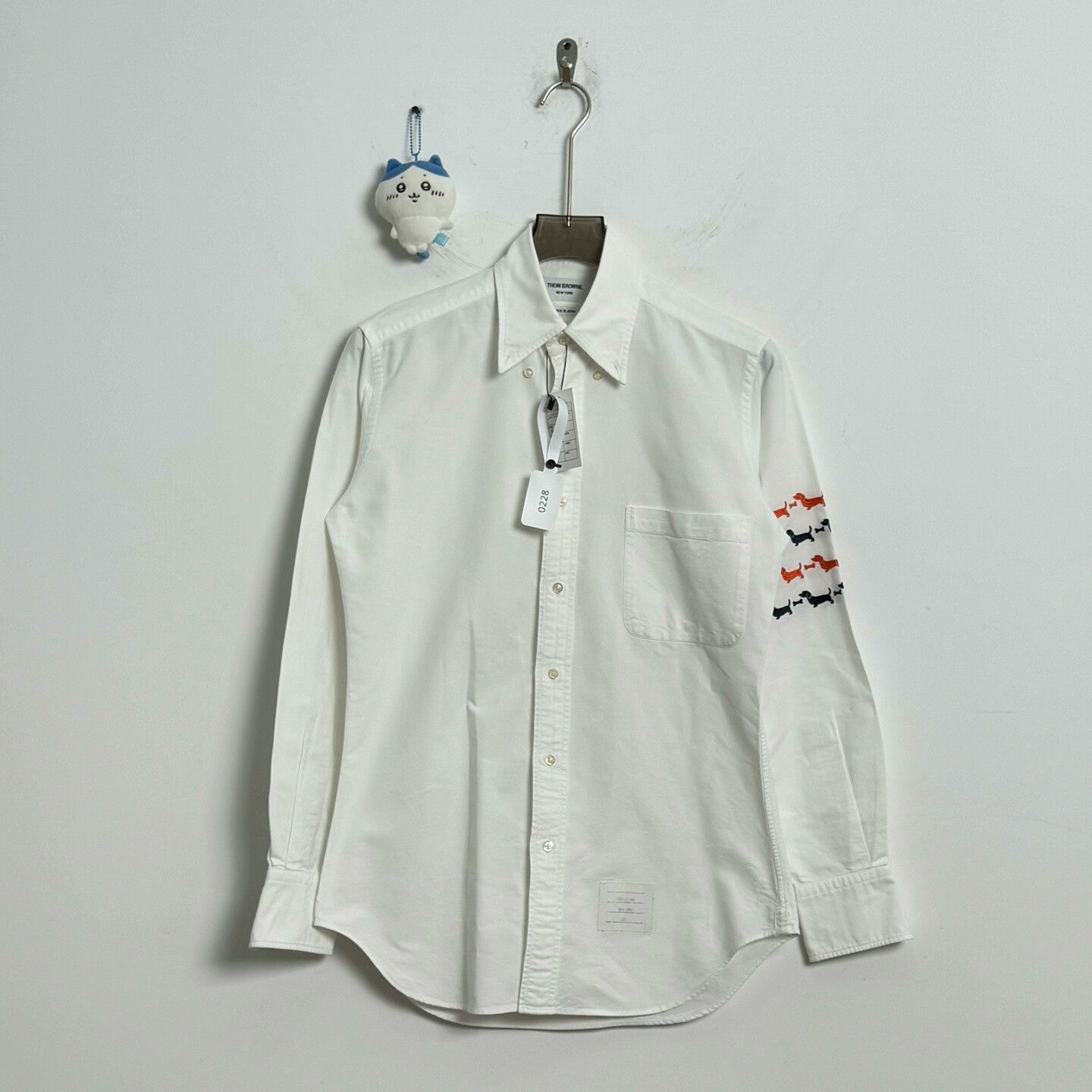 Thom Browne Embroidered Dog Stripe Shirt
