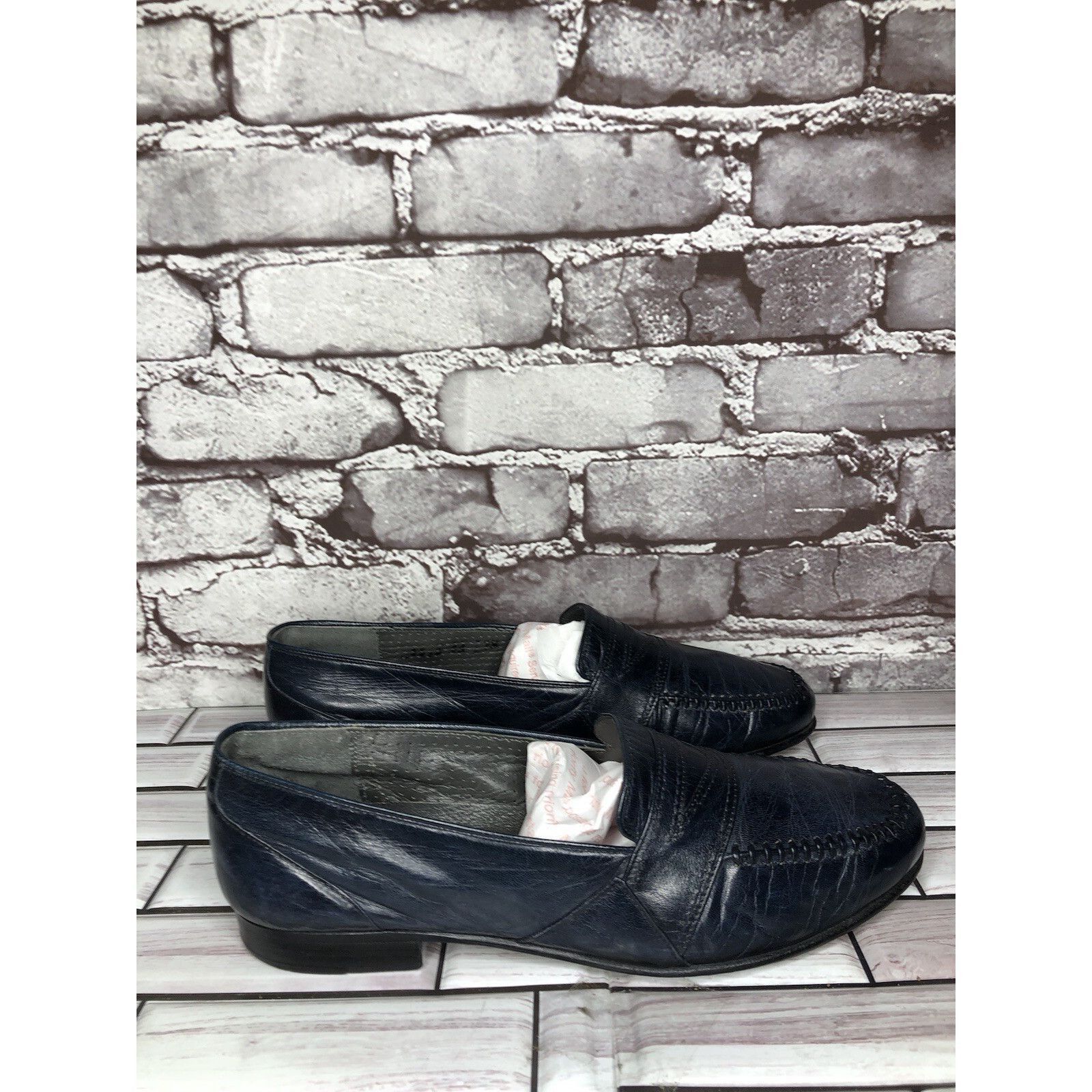 TED LAPIDUS TED LAPIDUS Boutique Paris Blue Leather Dress Penny Loafers Size US 7.5 / EU 40-41 - 3 Thumbnail