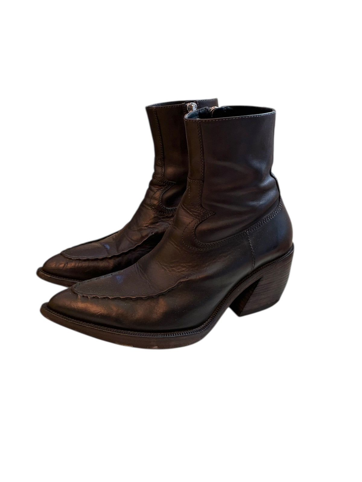 Acne Studios Runway Cuban Heel Shoes Boots in Black, Men's (Size 11)