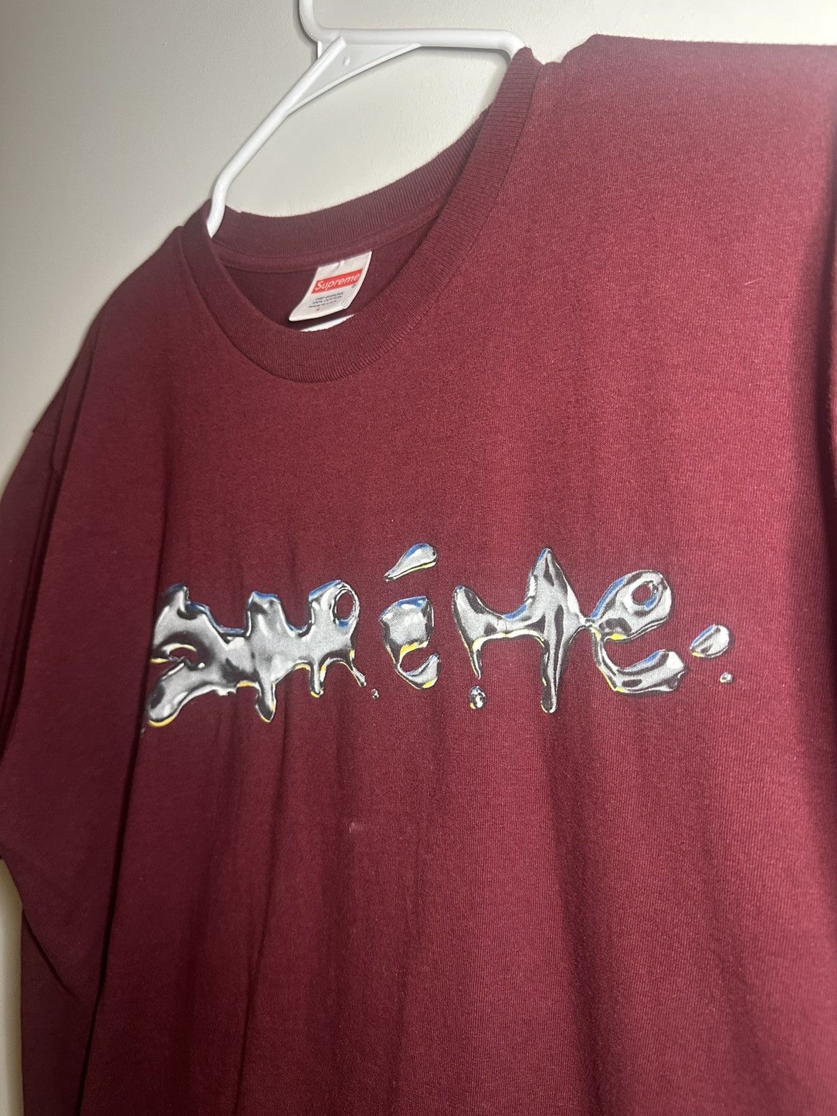 Supreme Maroon Supreme Liquid Tee Size US M / EU 48-50 / 2 - 2 Thumbnail