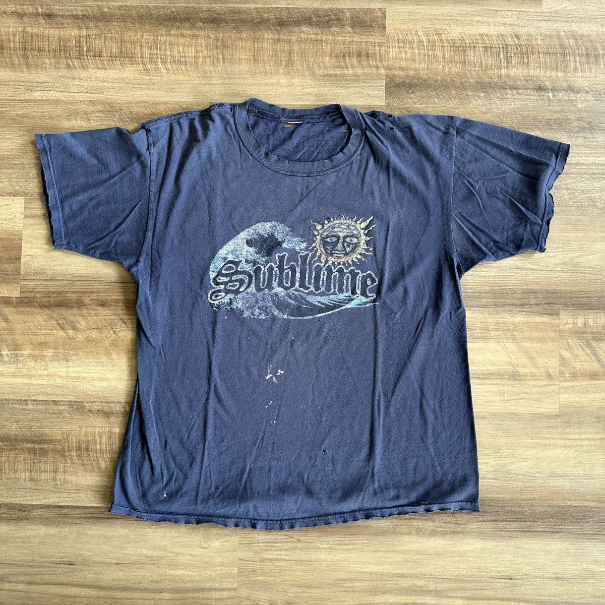 Band Tees × Sublime × Vintage Vintage Sublime Waves T-Shirt Faded Distressed Y2K Size XL Size US XL / EU 56 / 4 - 1 Thumbnail