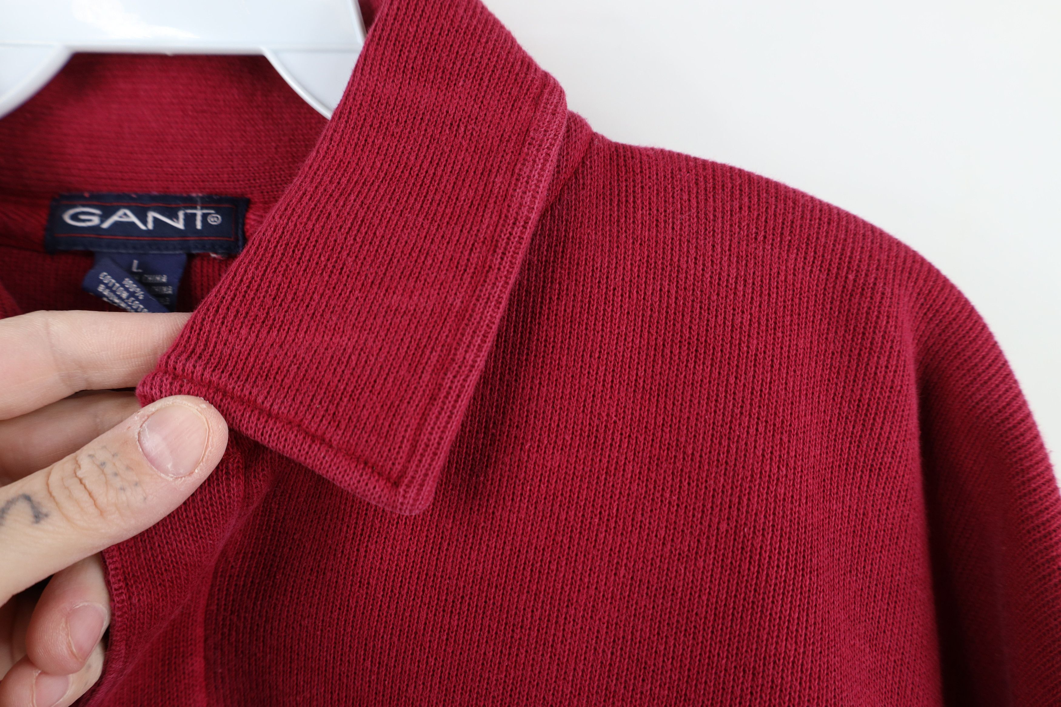 Vintage Vintage 90s Streetwear Block Heavyweight Pullover Polo Shirt Size US L / EU 52-54 / 3 - 8 Thumbnail