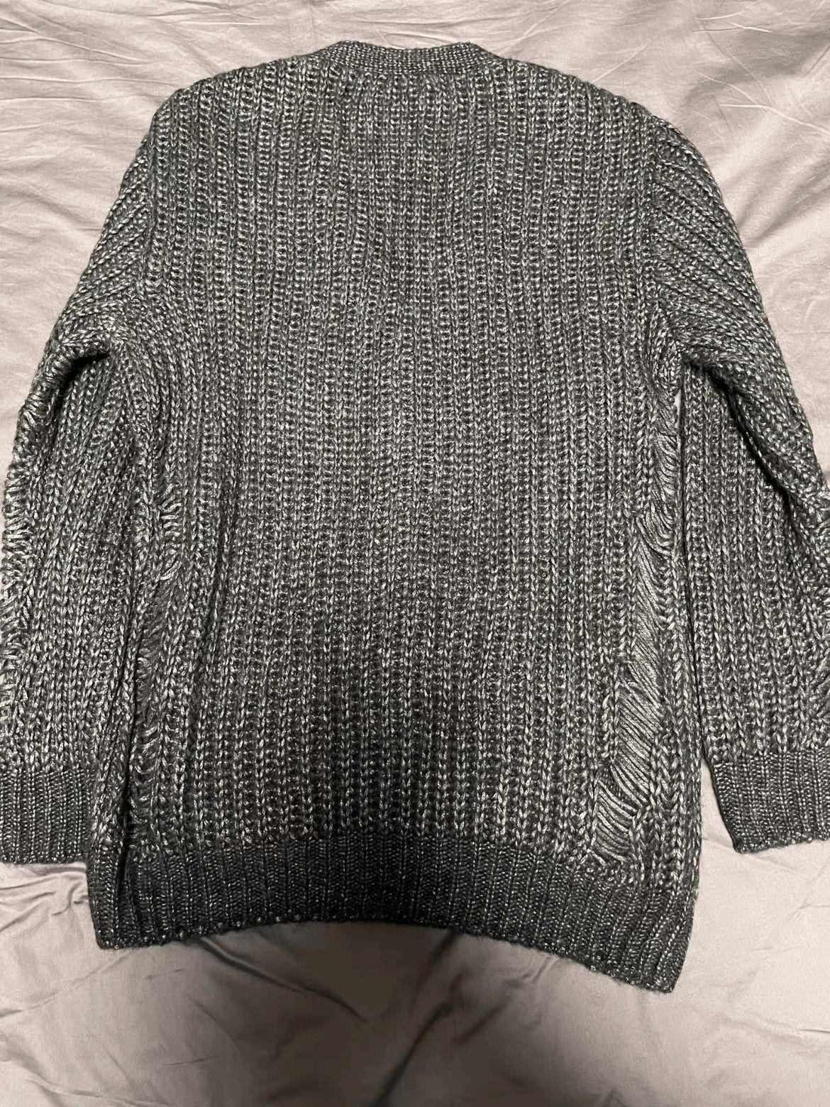 Saint Laurent Paris Saint Laurent Paris 16SS OS Distressed Knitwear Cardigan Size US XS / EU 42 / 0 - 2 Thumbnail