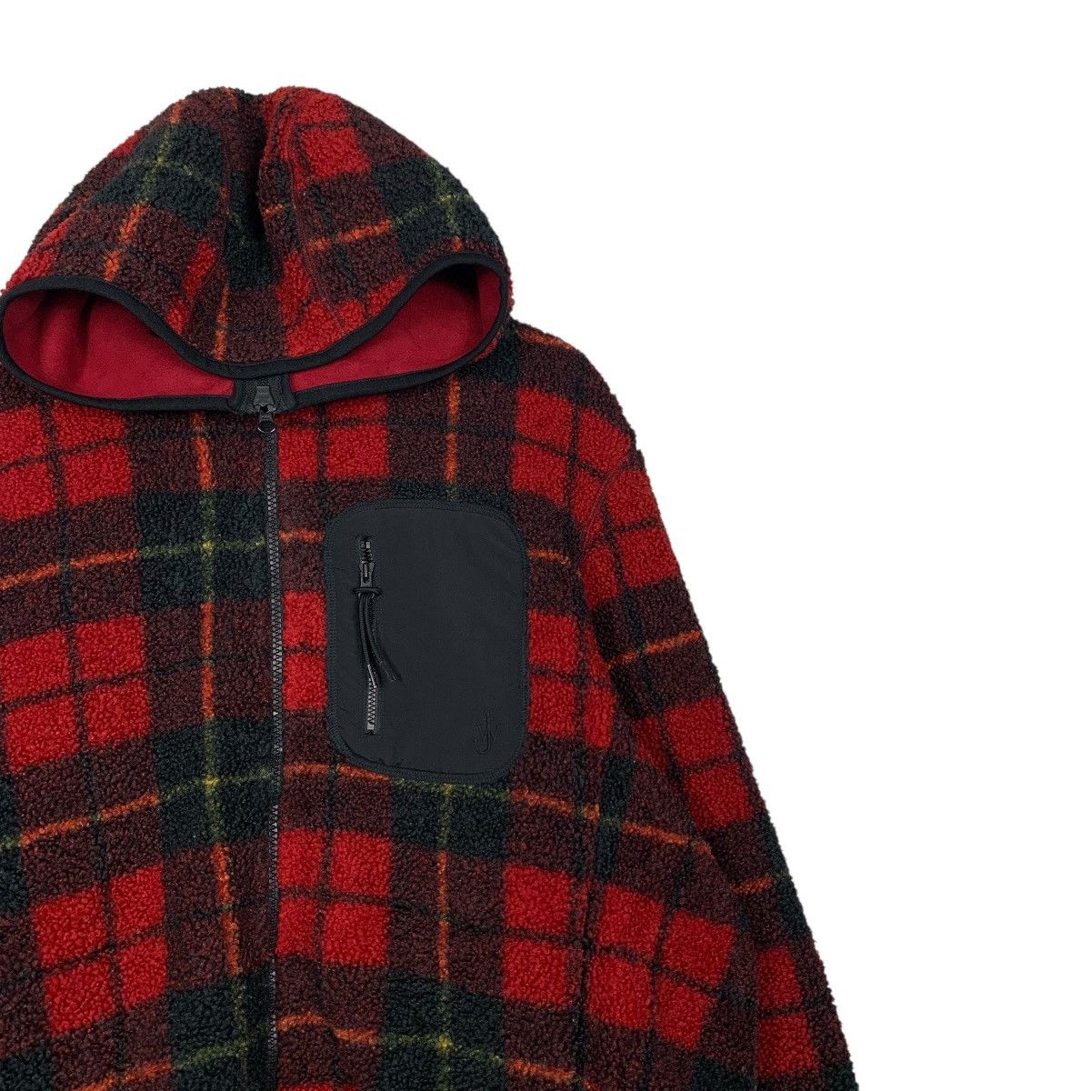 JW Anderson JW ANDERSON Red Tartan Hooded Fleece Jacket #2333-C104 Size US L / EU 52-54 / 3 - 5 Thumbnail