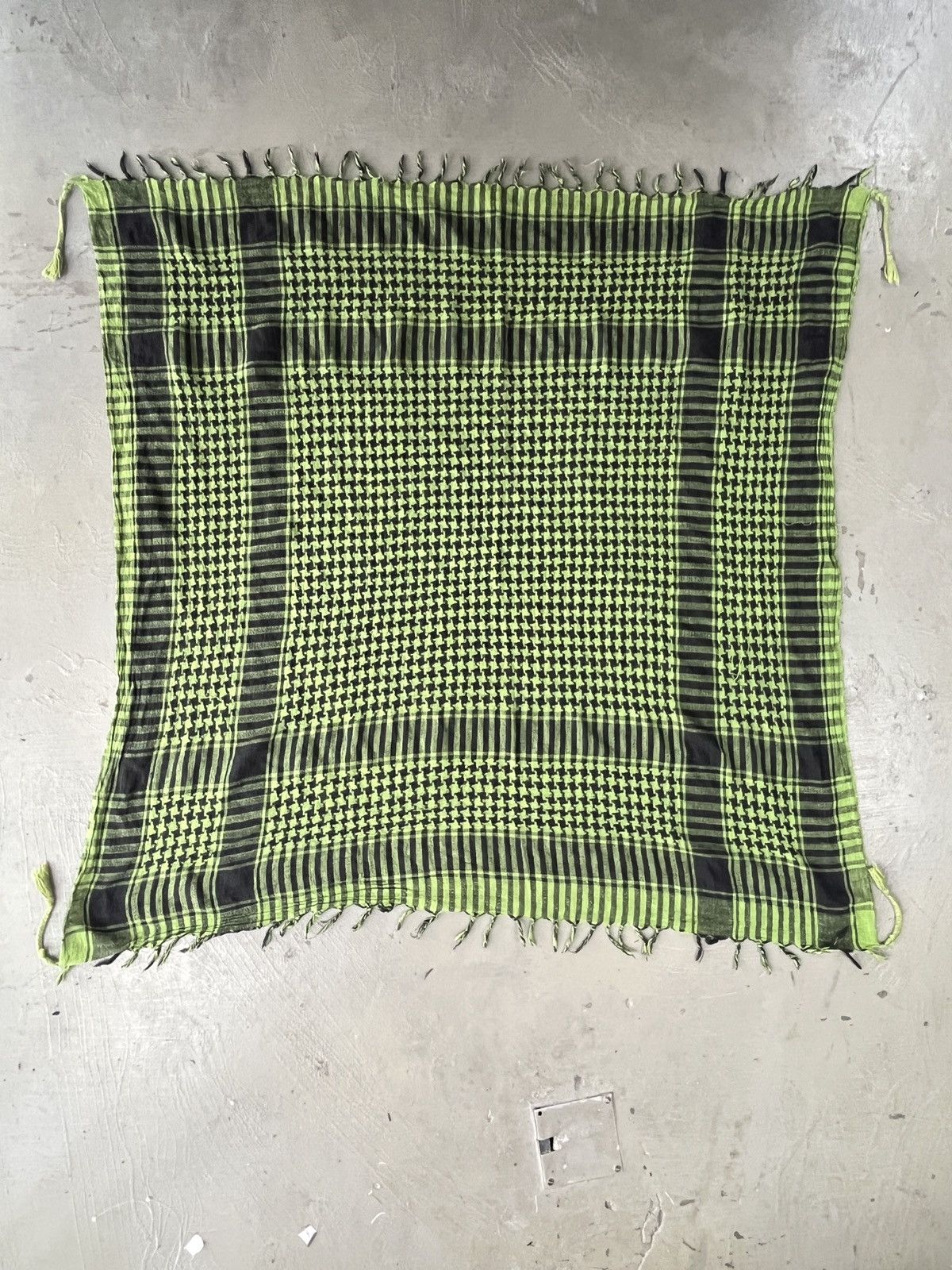 If Six Was Nine Green Keffiyeh Scarf Raf Simons Undercover Junya Style Size ONE SIZE - 4 Thumbnail
