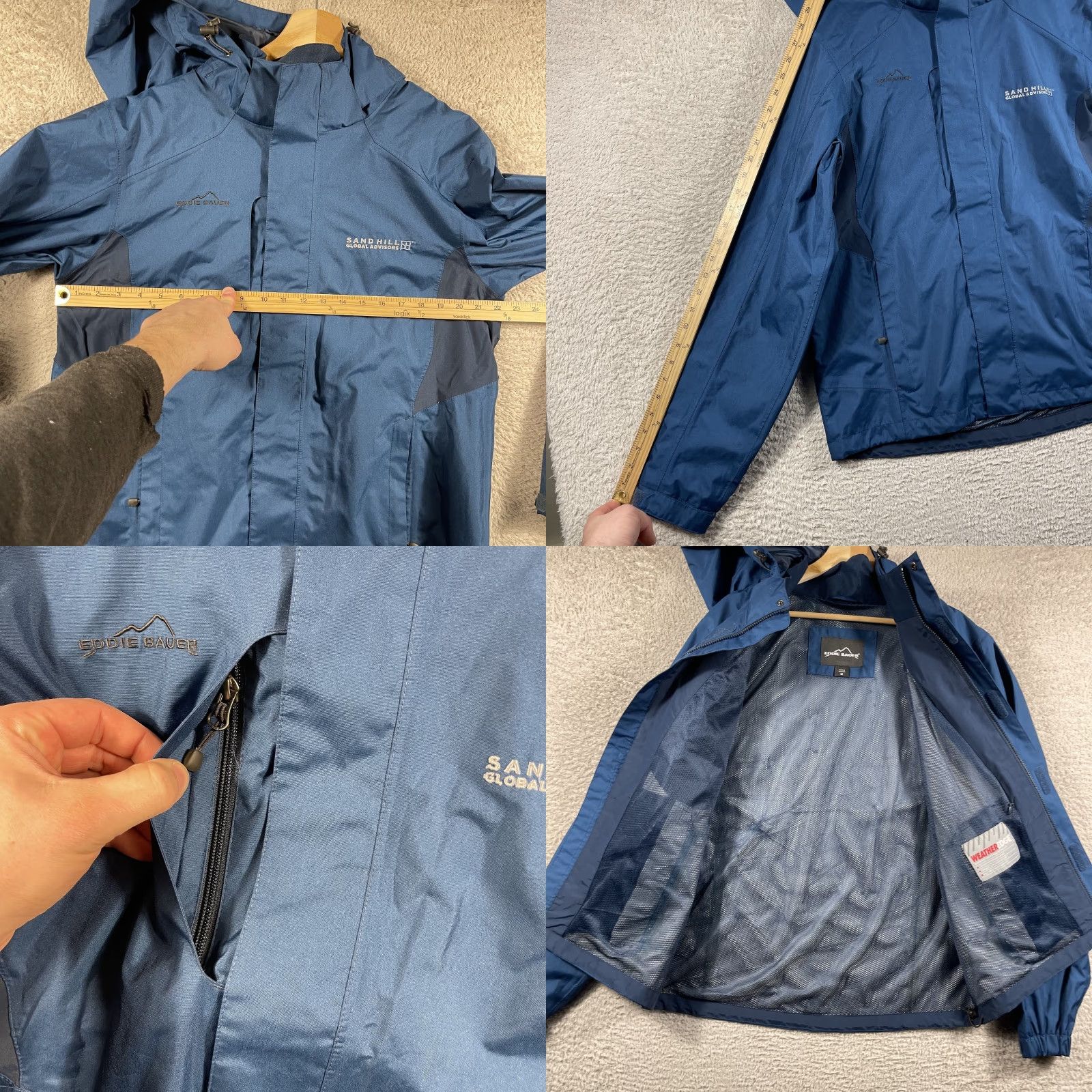 Eddie Bauer Eddie Bauer Jacket Mens Medium Blue Weatheredge EB550 Rain Shell Hood Hiking Size US M / EU 48-50 / 2 - 8 Thumbnail