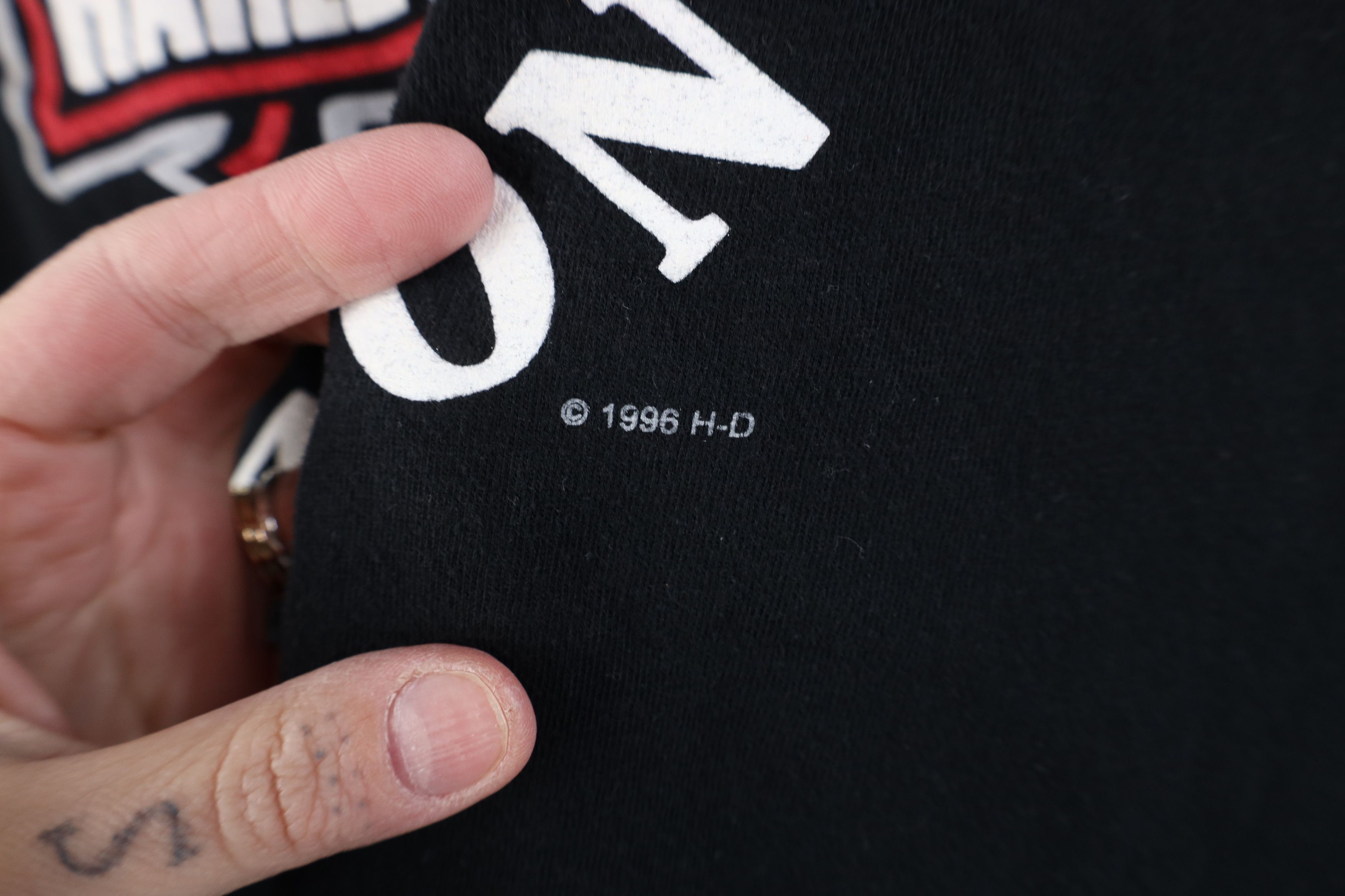 Harley Davidson Vintage 90s Harley Davidson Spell Big Logo T-Shirt USA Size US L / EU 52-54 / 3 - 5 Thumbnail