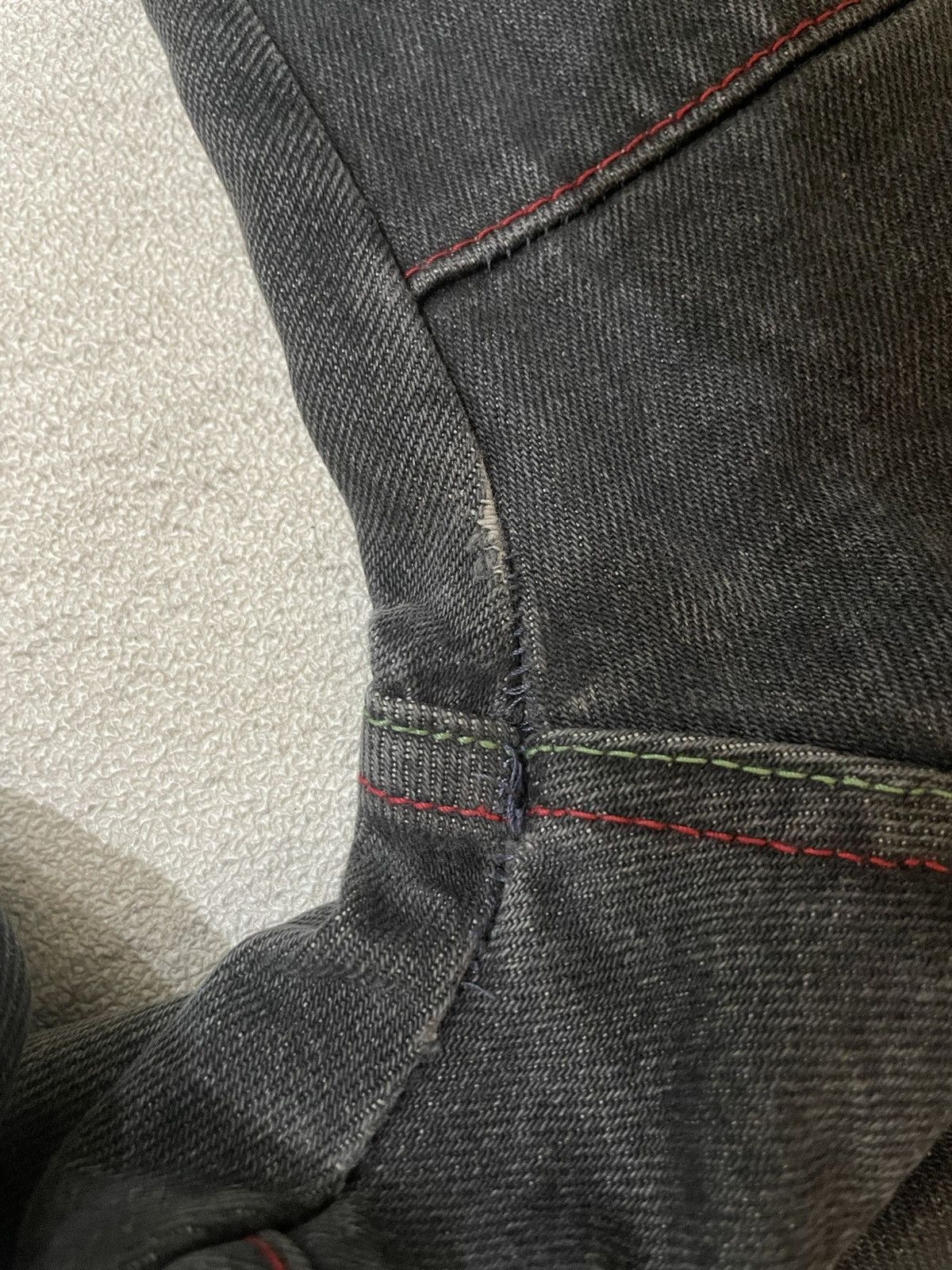 Japanese Brand 2000s Sheng Graphic Denim Wash Black Jeans Japan Y2K Size US 31 - 10 Thumbnail