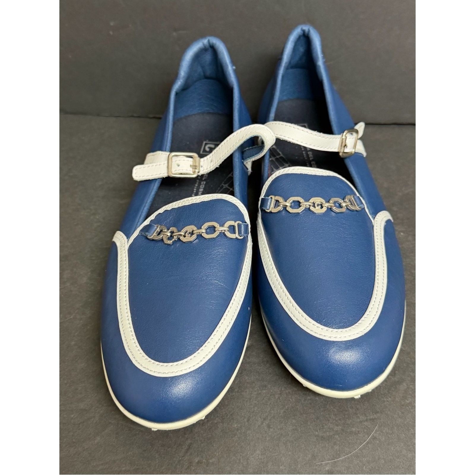 Other NEW Duca Del Cosma Belledonna Navy Spikeless Golf RARE $199 Size US 7.5 / IT 37.5 - 3 Thumbnail