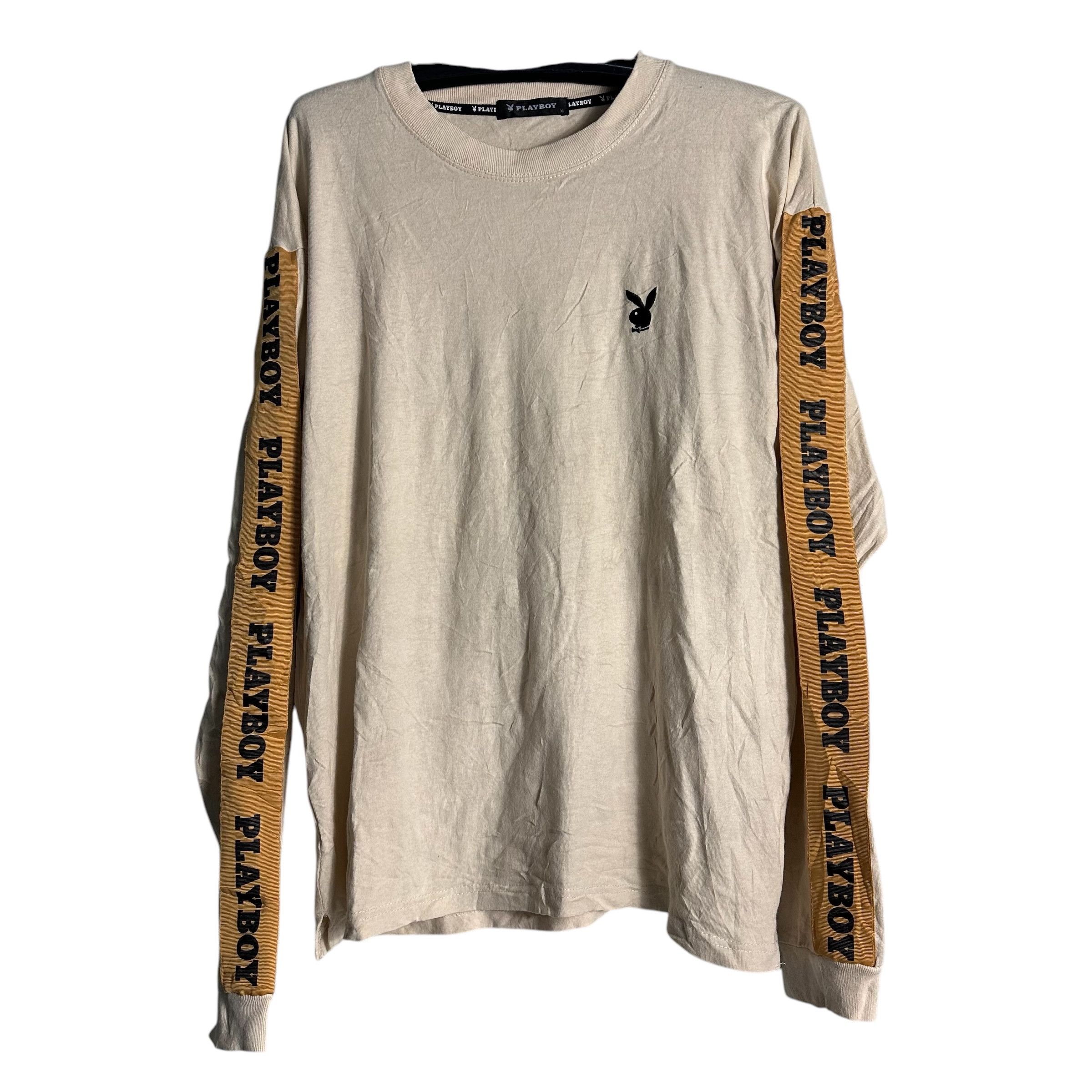 Playboy 🔥RARE🔥Vintage Playboy Sidetape Long Sleeve T-shirt Size US XL / EU 56 / 4 - 1 Thumbnail