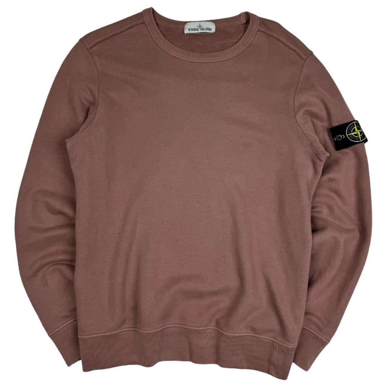 image of Stone Island Sweatshirt in Pink, Men's (Size Small)