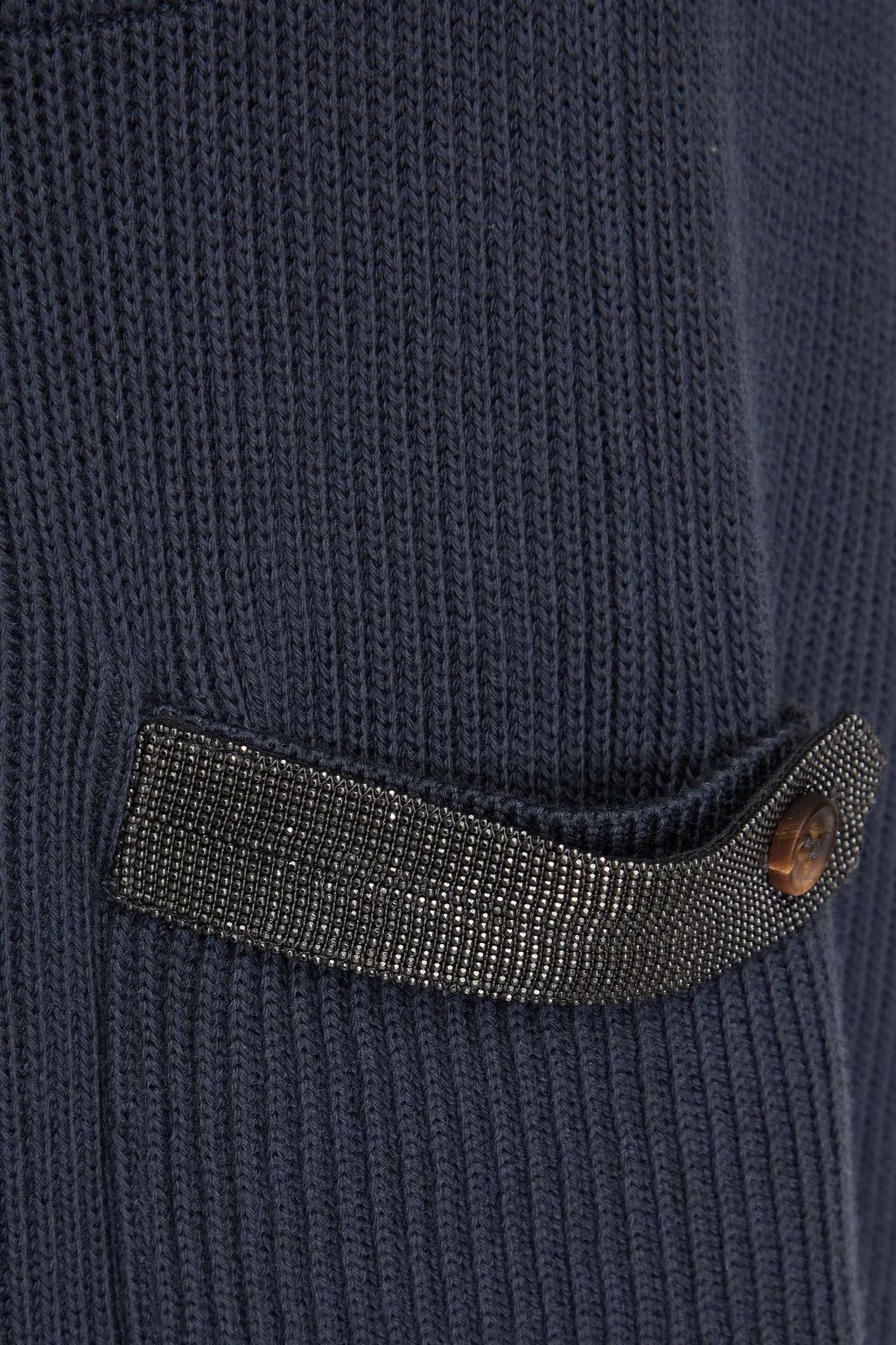 Brunello Cucinelli o1la1rc1a0325 Pants With Monili Detail in Navy Size 27" / US 4 / IT 40 - 4 Thumbnail
