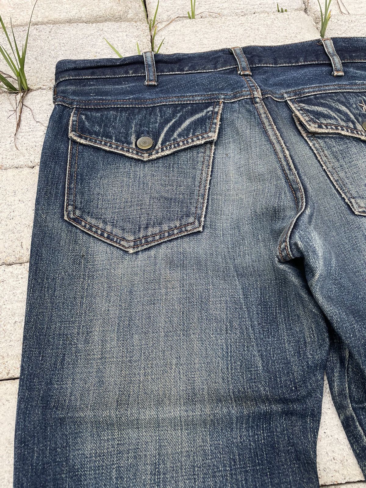 Boycott × If Six Was Nine × Japanese Brand Boycott 3 Stars Mud Wash Clawmark Distressed Denim (A23) Size US 31 - 12 Thumbnail