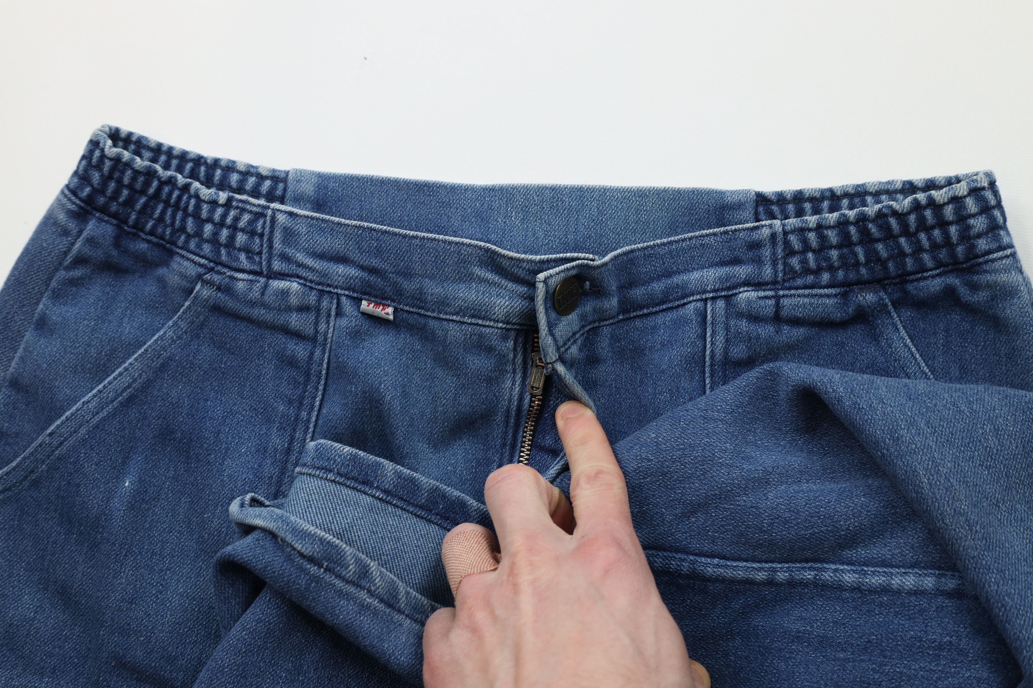 Vintage × Wrangler Vintage 70s Wrangler Wide Leg Bell Bottoms Jeans Blue USA Size US 34 / EU 50 - 7 Thumbnail