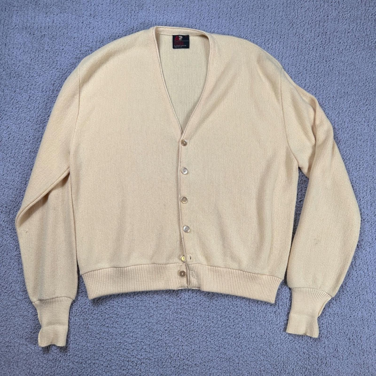 Other Vintage Arnold Palmer By Robert Bruce Cardigan Sweater USA Size US XL / EU 56 / 4 - 1 Thumbnail