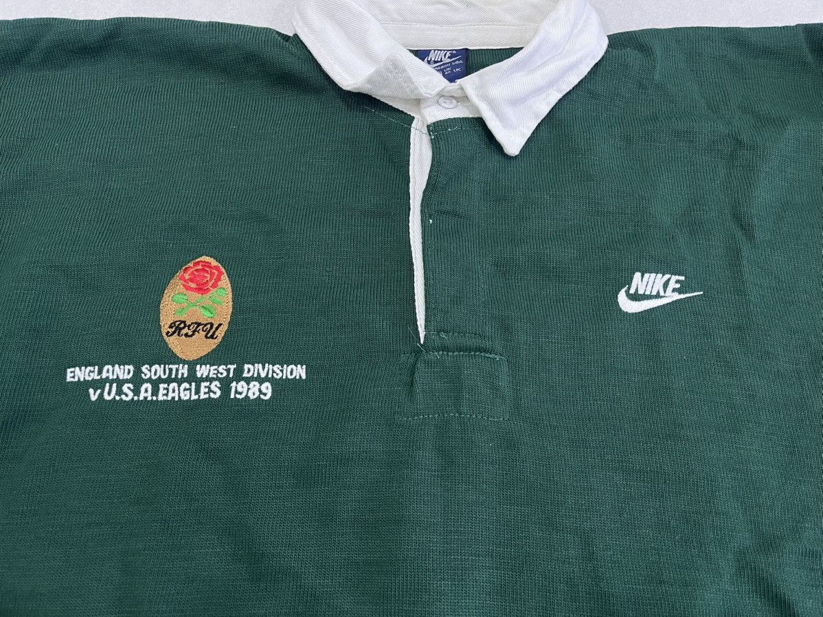 Nike Nike Rugby Shirt Vintage Longsleeve Size US L / EU 52-54 / 3 - 3 Thumbnail