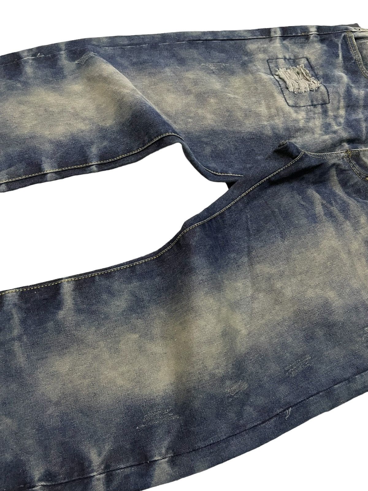 GOSTAR DE FUGA × Hysteric Glamour × Japanese Brand Martin Kustom Enzyme Mud Wash Distressed Jeans Size US 34 / EU 50 - 15 Thumbnail