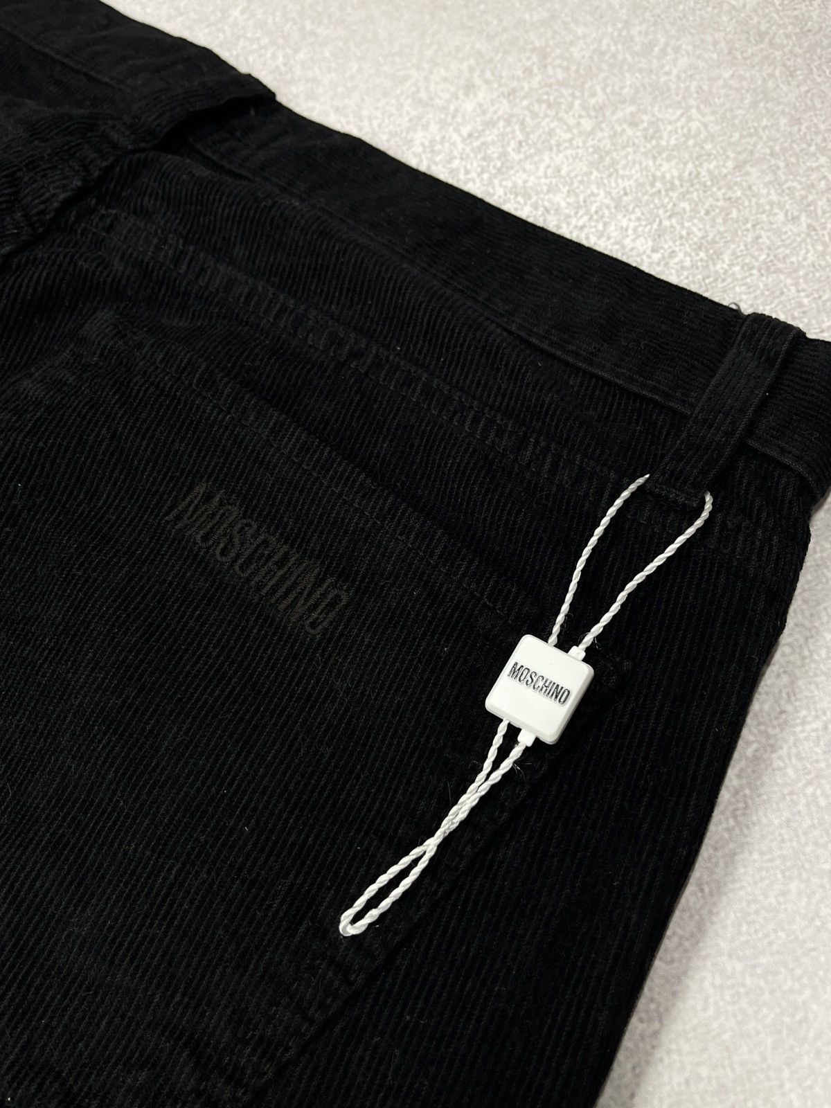 Moschino Mens Moschino Corduroy Pants Black Designer Size US 30 / EU 46 - 4 Thumbnail