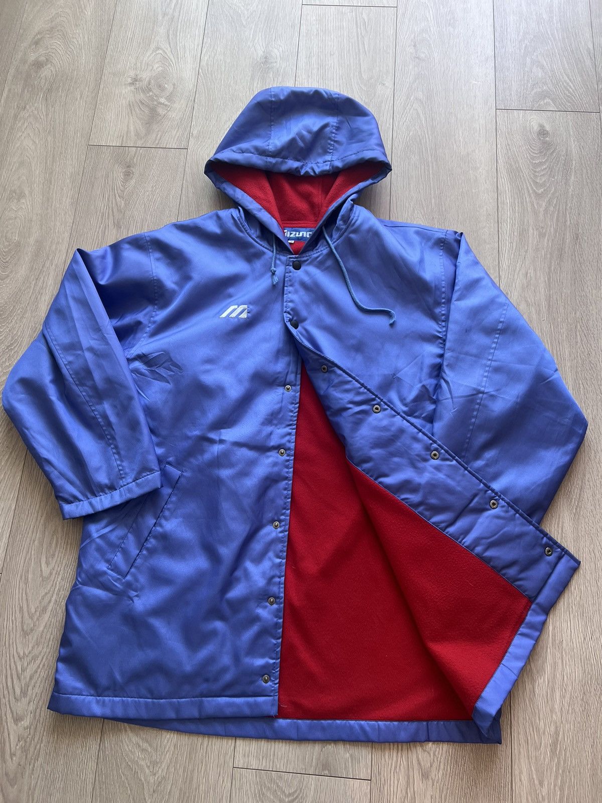 Mizuno × Vintage Vintage Mizuno Jacket with Hood 80s 90s Rare Purple Lined Size US L / EU 52-54 / 3 - 2 Thumbnail