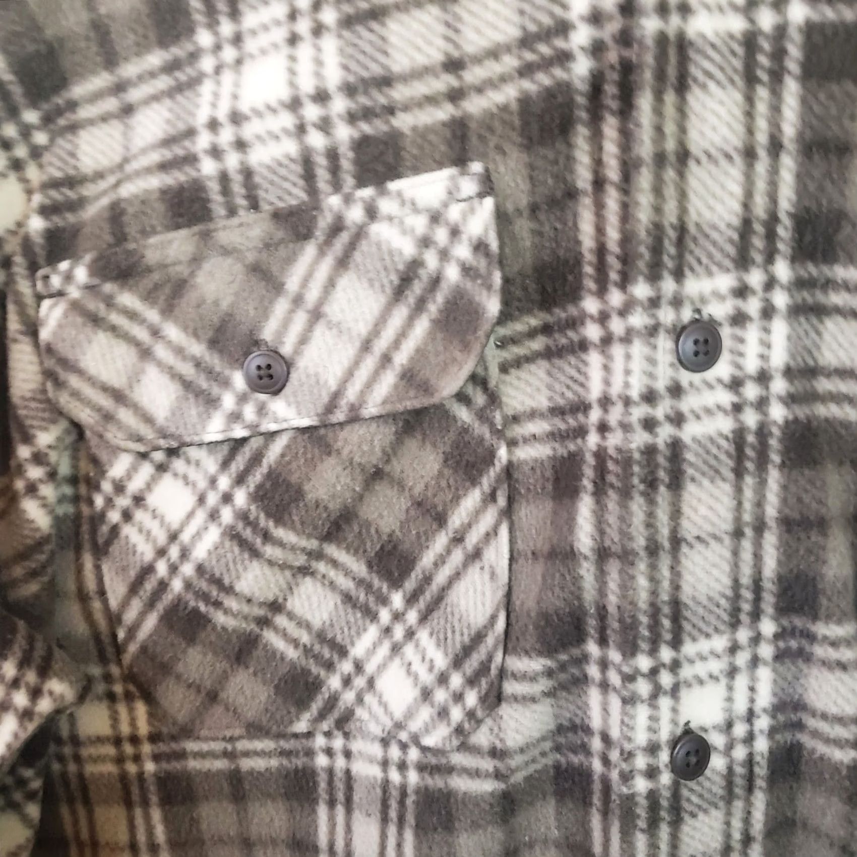 Wrangler Wrangler Shirt Mens Large Brown Plaid Fleece Flannel Button Up Shacket Size US L / EU 52-54 / 3 - 4 Thumbnail