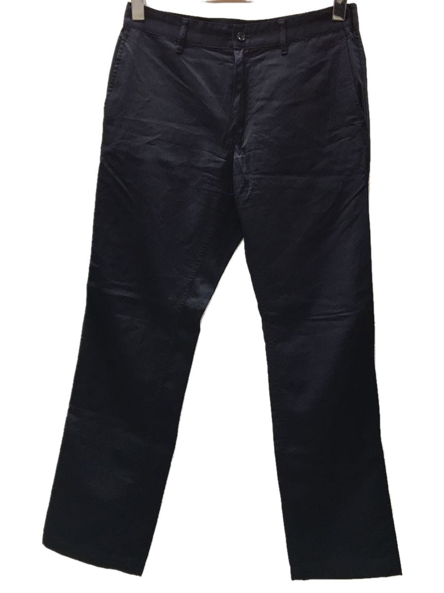 Casual Pants Plain Wool Bottom Navy