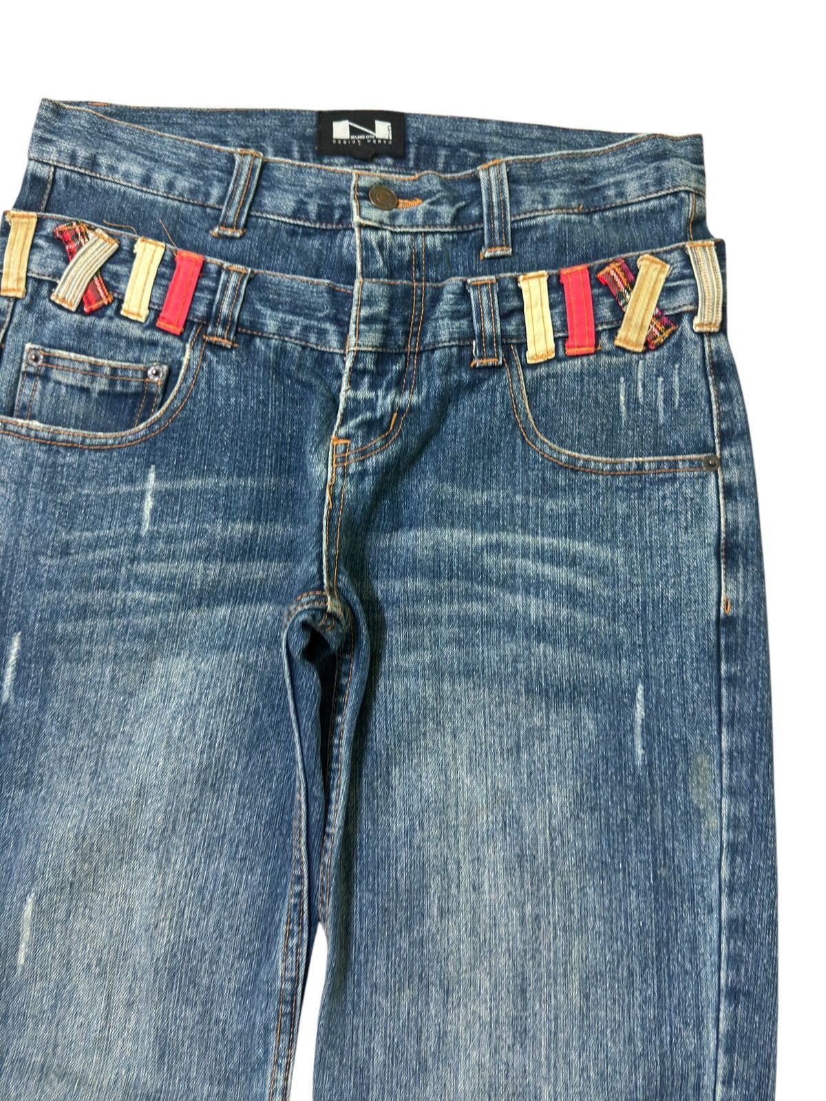 Hysteric Glamour NYLAUS JEANS DOUBLE WAIST COLOURFUL DISTRESSED DENIM Size US 30 / EU 46 - 5 Thumbnail