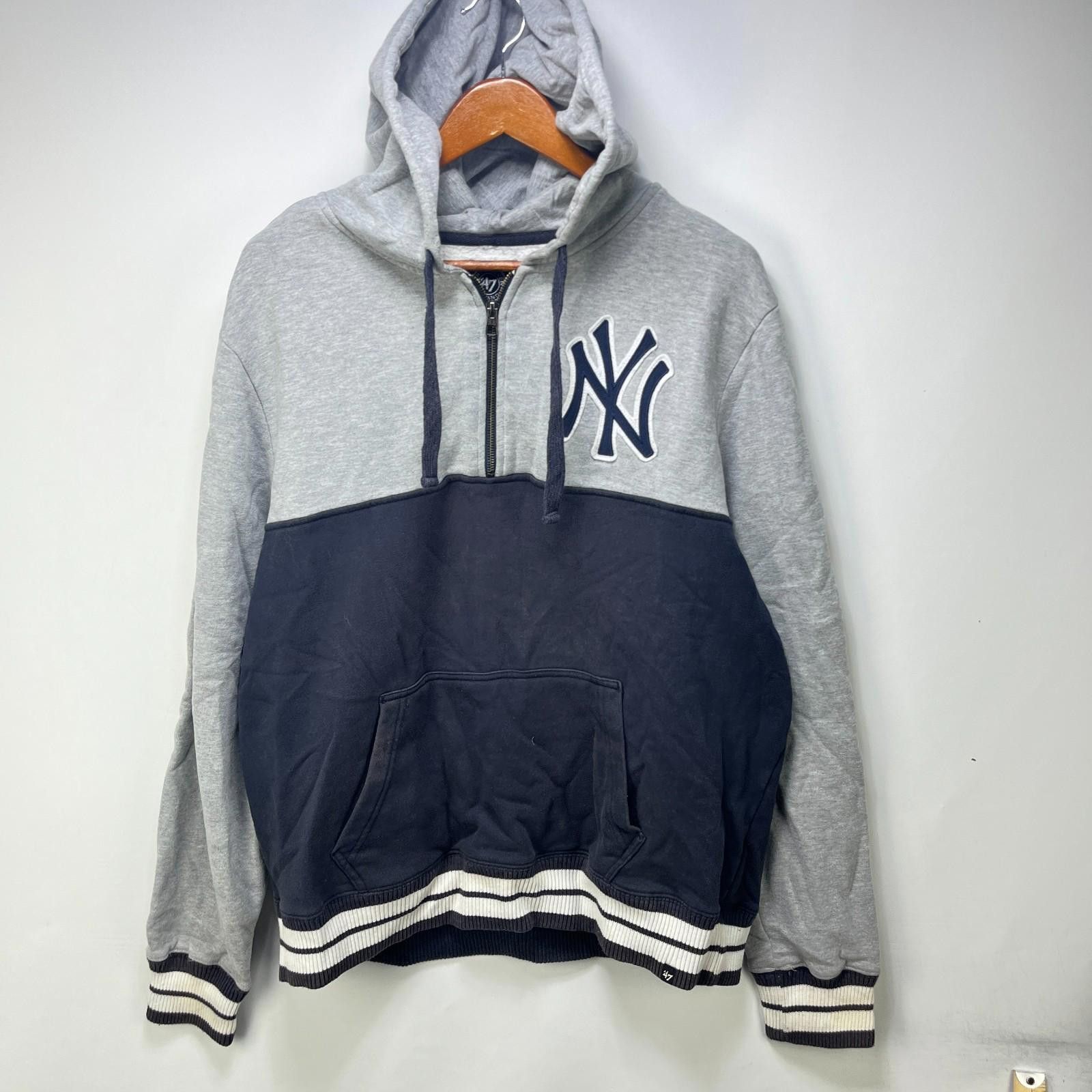 47 Vintage Y2K New York Yankees MLB Hoodie XL Sun Faded Size ONE SIZE - 1 Thumbnail