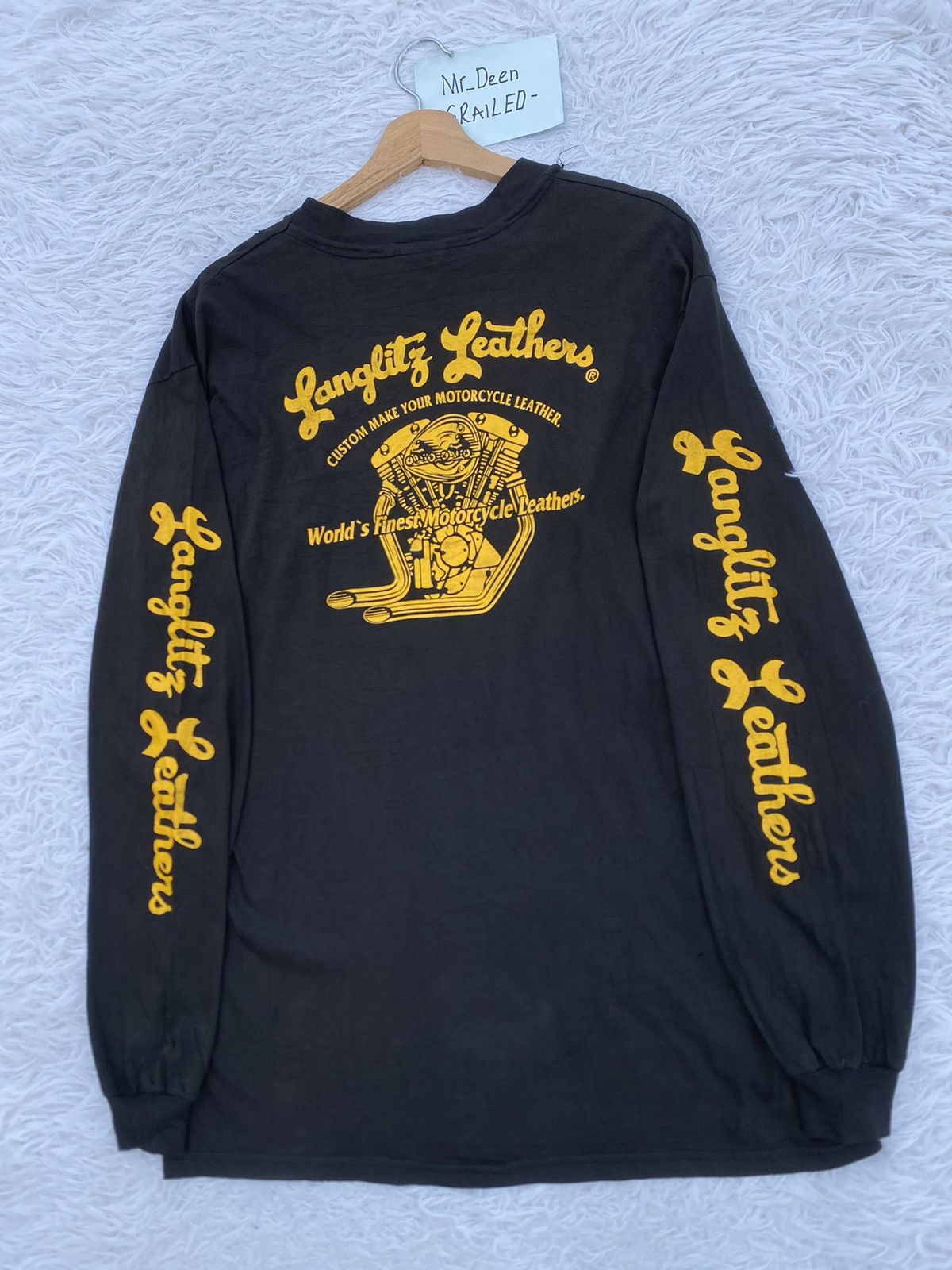 Hanes Vtg 90s Langlitz Leather World’s Finest Motorcycle Leathers Size US L / EU 52-54 / 3 - 3 Thumbnail