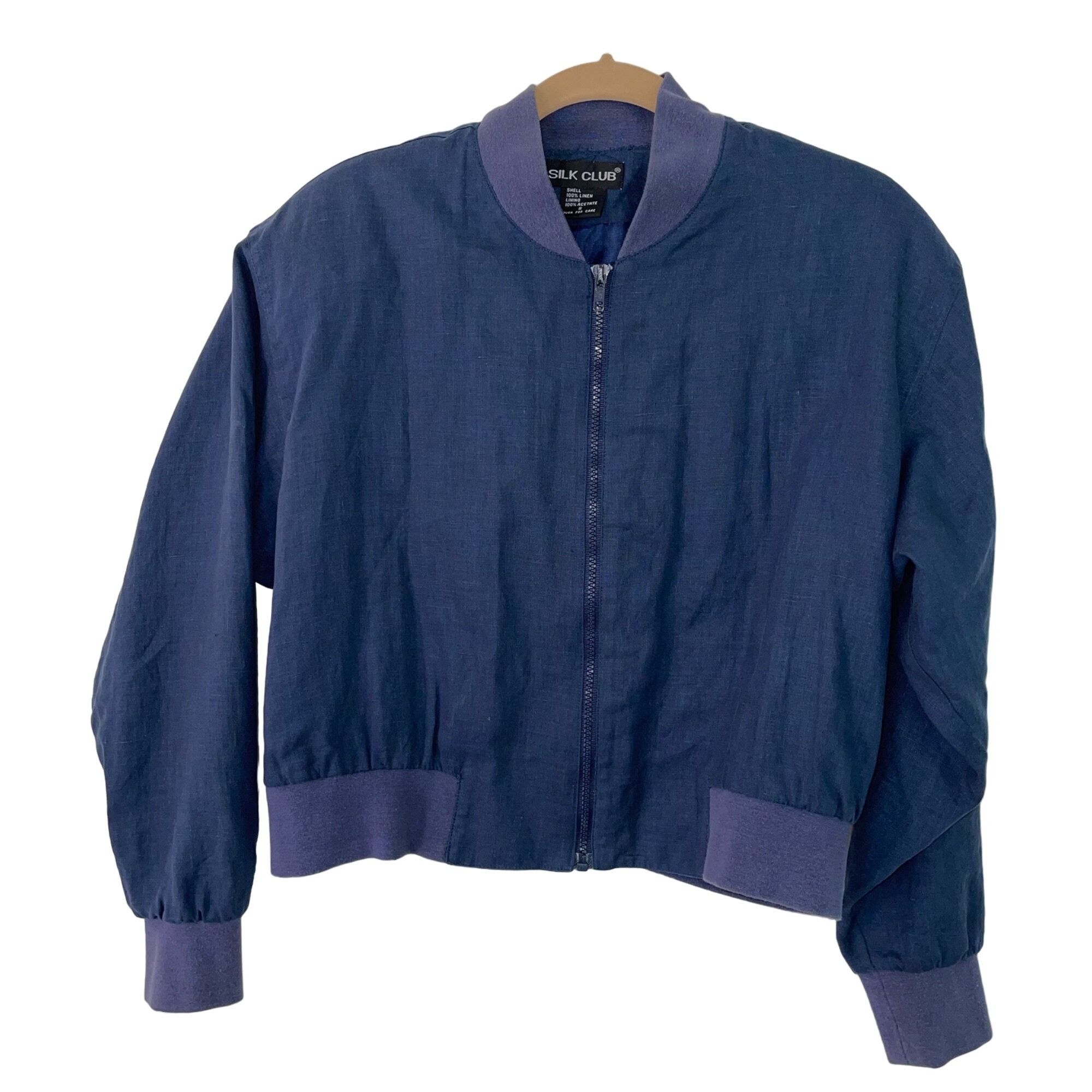 Vintage Silk Club Vintage Womens Jacket Size Small Blue Size S / US 4 / IT 40 - 7 Thumbnail