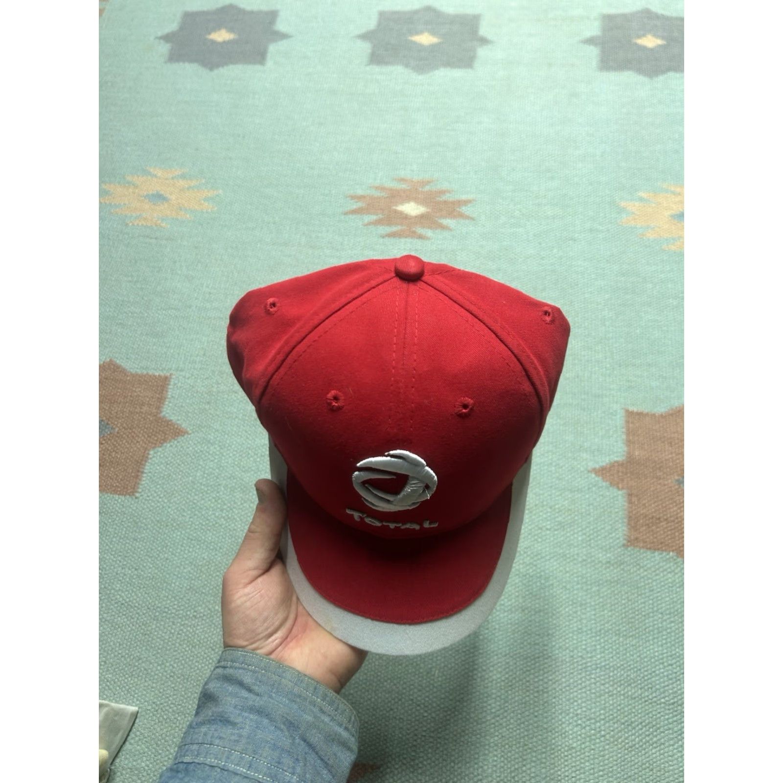 Vintage VINTAGE Unbranded Baseball Cap Hat Total Lubricants Racing Adjustable Red NOS Mens Size ONE SIZE - 3 Thumbnail
