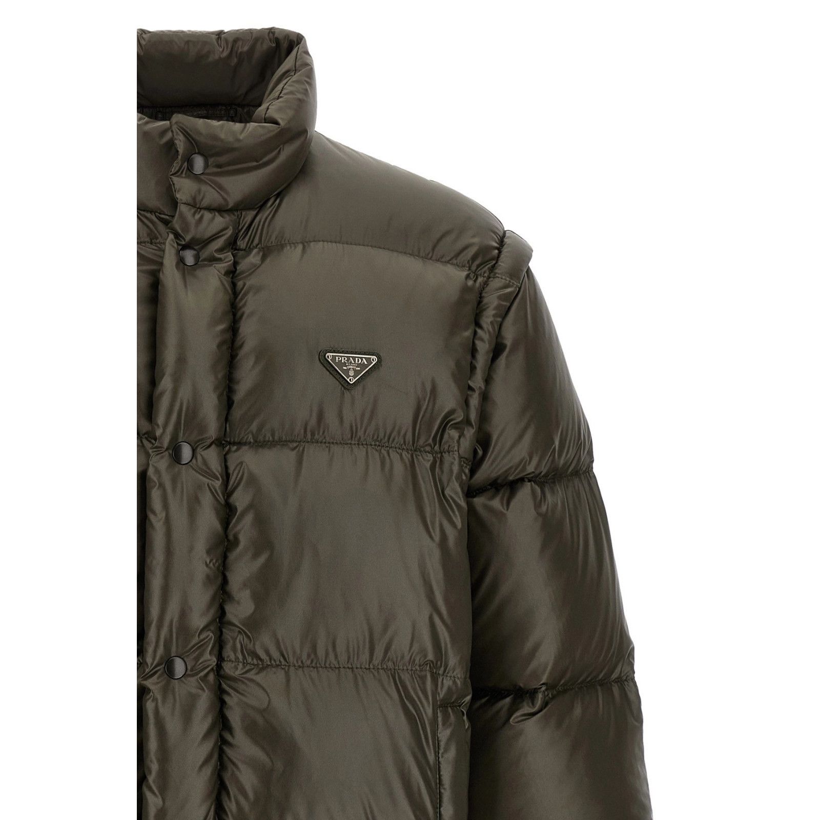Prada PRADA Gray Re-Nylon Down Jacket New & Authentic (Men's Size: Size US XL / EU 56 / 4 - 4 Thumbnail