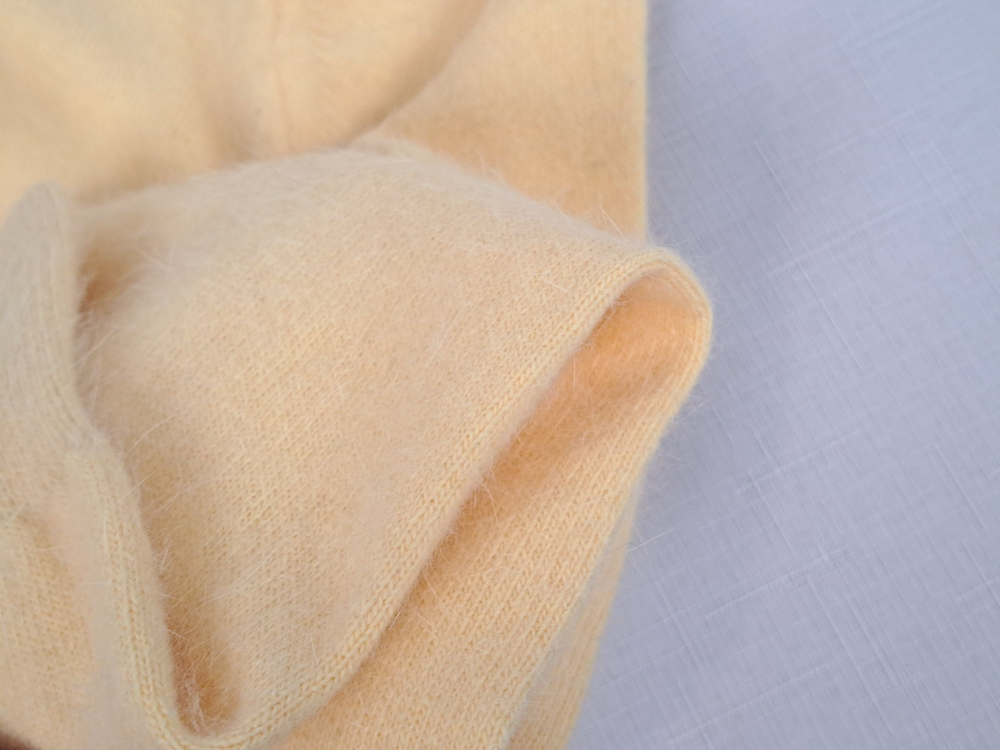 Vintage Vintage YSL Yves Saint Laurent yellow V-Neck mohair sweater. Size US S / EU 44-46 / 1 - 7 Thumbnail