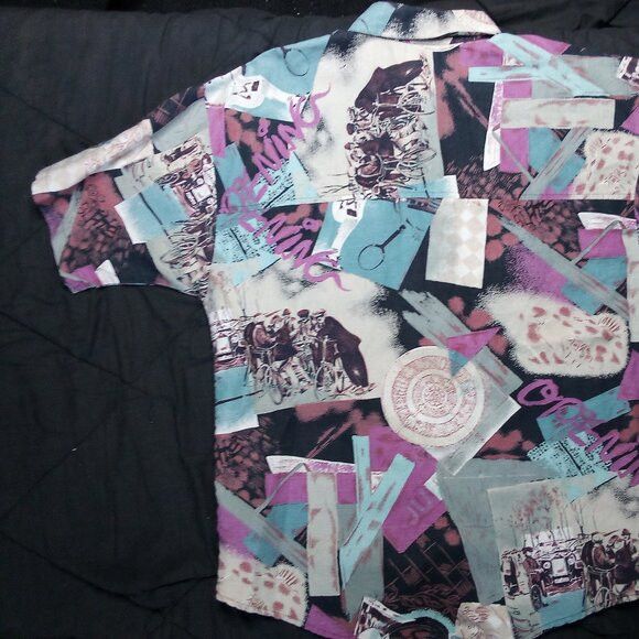 Vintage Vintage BTX Abstract Geometric Pattern Button Shirt Size US M / EU 48-50 / 2 - 5 Thumbnail
