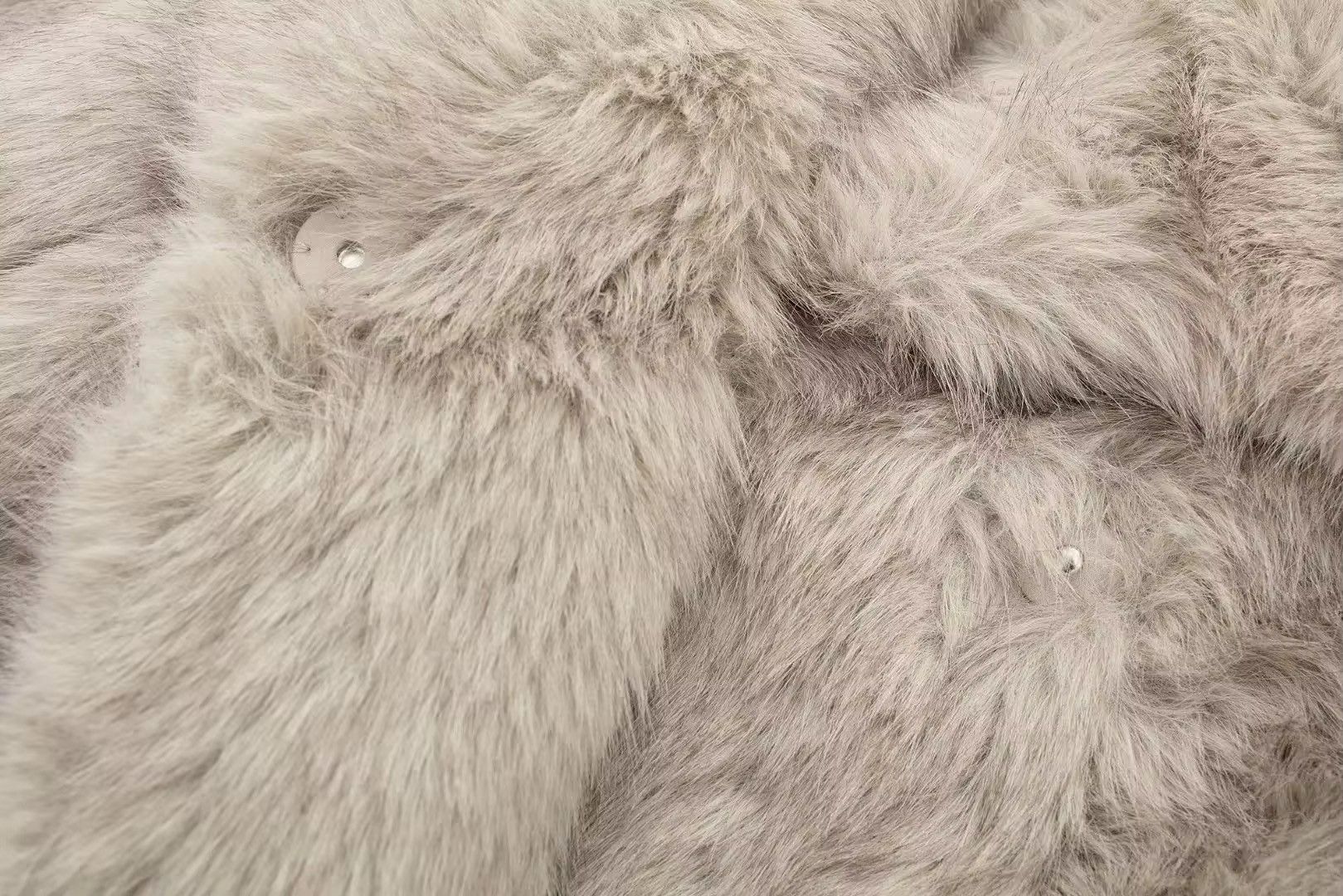 Other Loose Stand Collar Long Sleeve Faux Fur Jacket Size S / US 4 / IT 40 - 4 Thumbnail