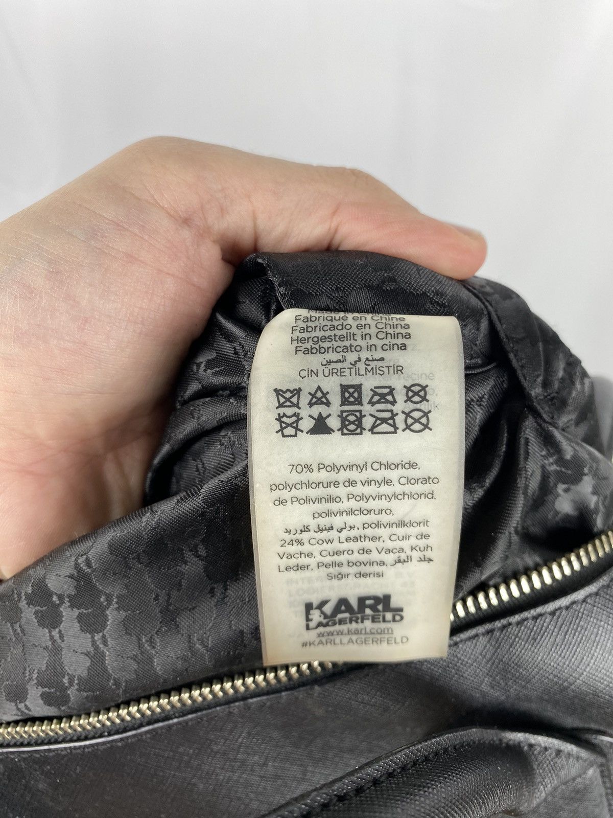 Karl Lagerfeld Karl Lagerfeld Saffiano Leather Logo Handbag Size ONE SIZE - 13 Thumbnail