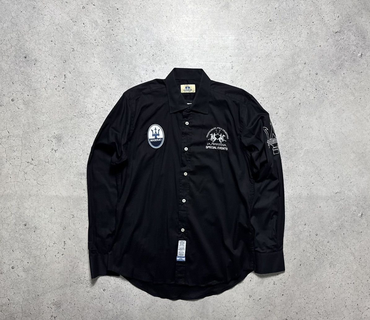 La Martina La Martina Argentina Maserati #3 Button Up Shirt Black Size US XL / EU 56 / 4 - 1 Thumbnail