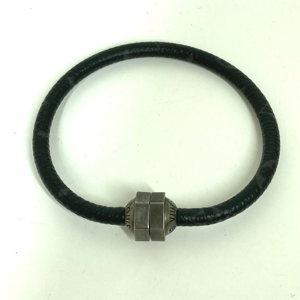 Louis Vuitton Louis Vuitton M6166E Monogram Eclipse Brasseries Mechanic Accessories Bangle Bracelet Canvas Men Black Size ONE SIZE - 1 Thumbnail