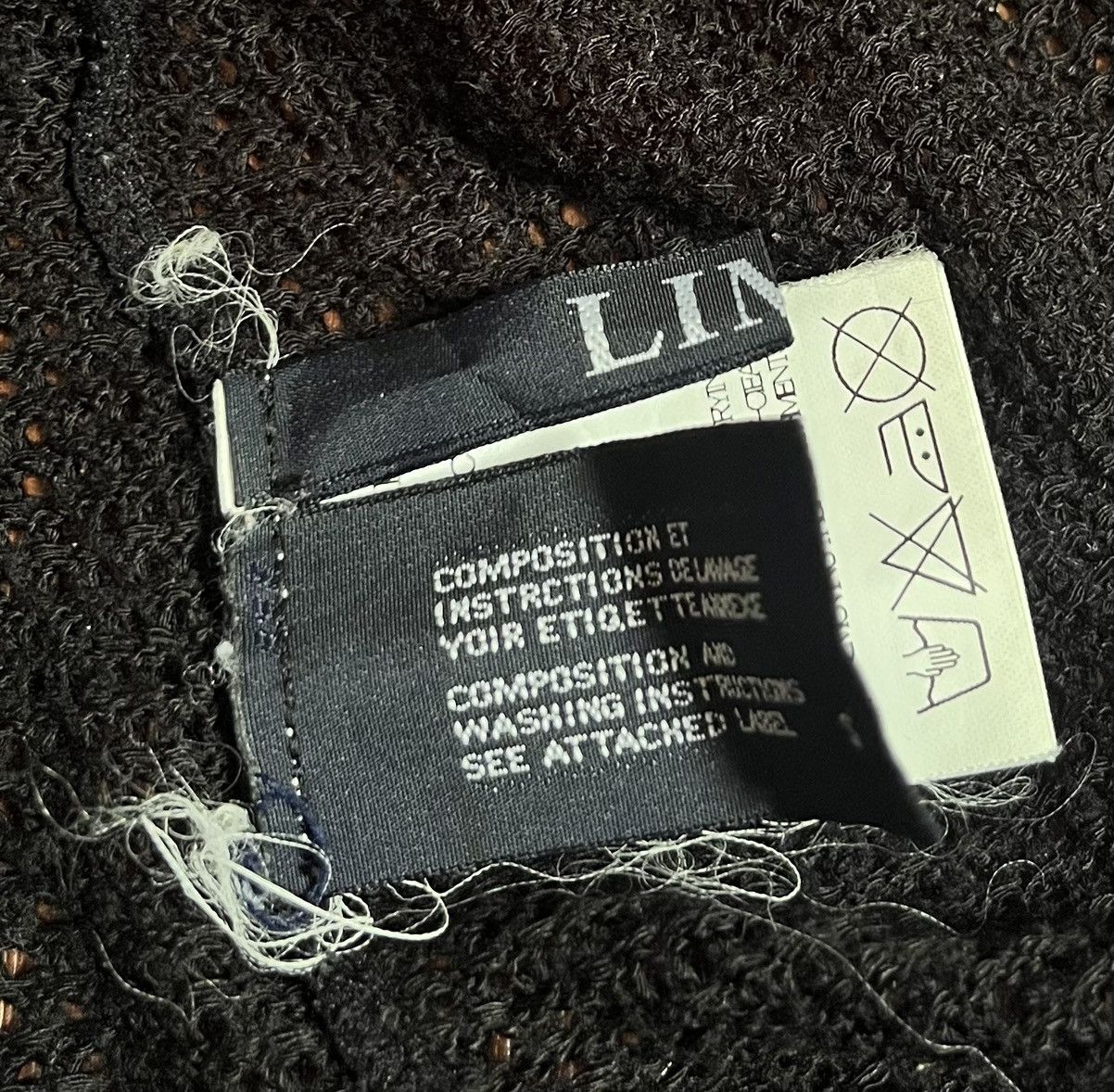 Yohji Yamamoto Vintage limi feu open knitted black outer Size S / US 4 / IT 40 - 4 Thumbnail