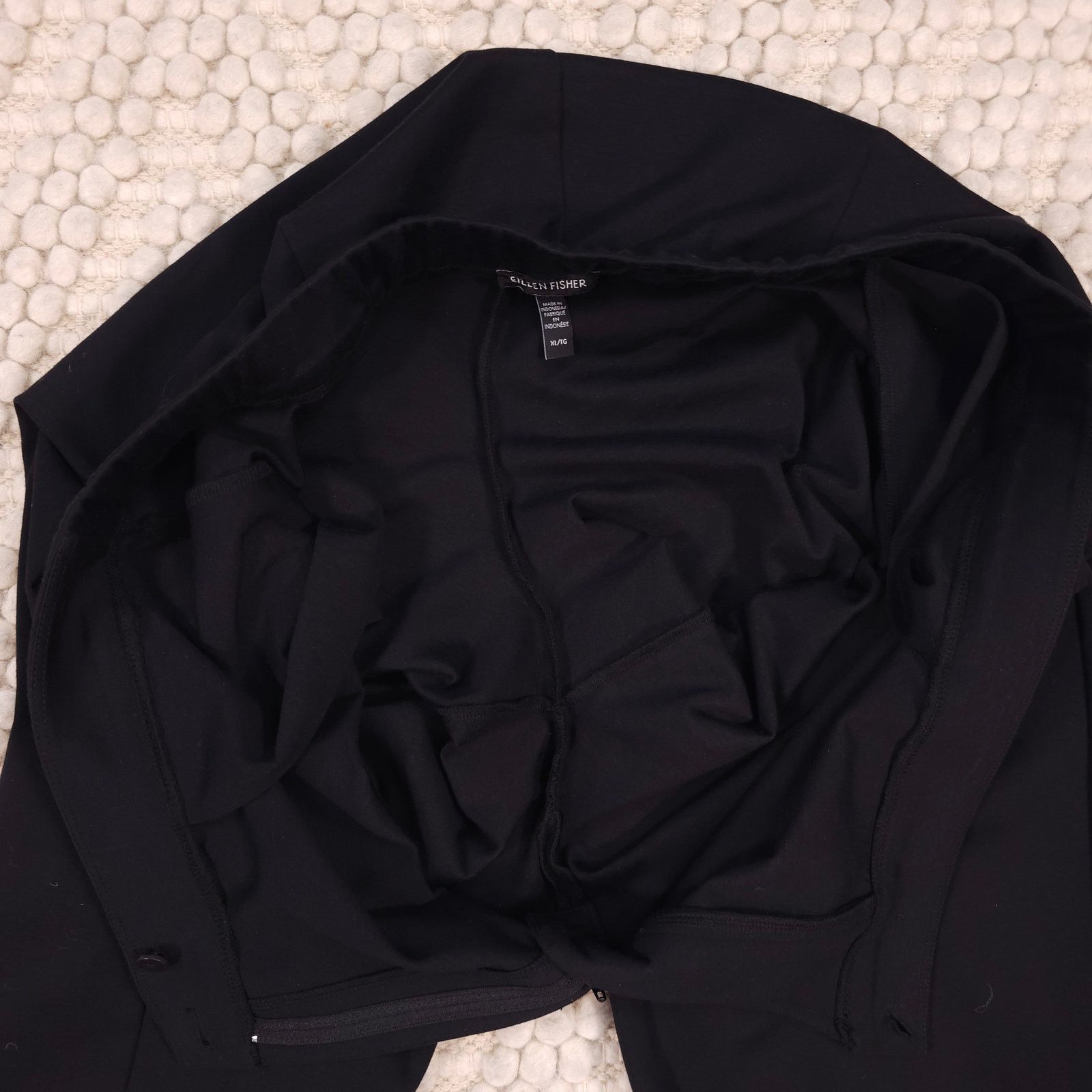 Eileen Fisher Eileen Fisher Cotton Blend Ponte High-Waist Slim Pant Black Size 38" / US 16 / IT 52 - 6 Thumbnail